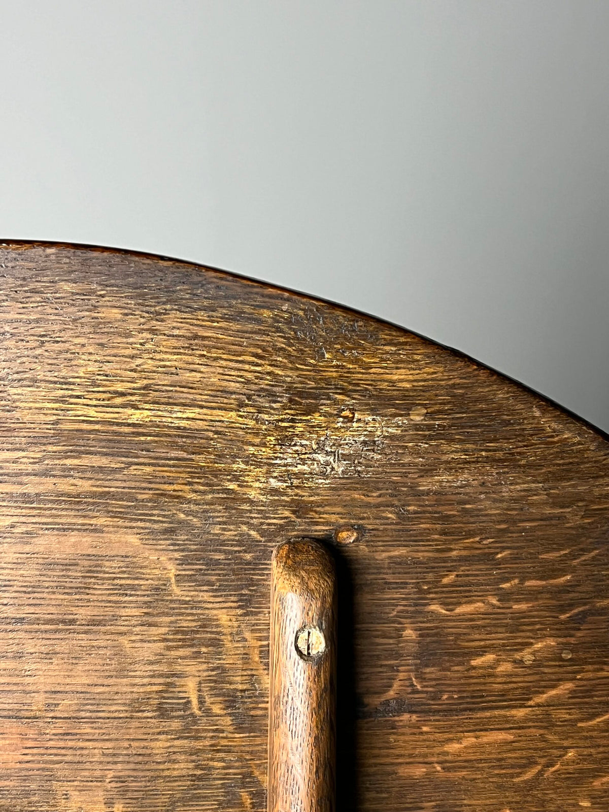 English Solid Oak Tilt Top Table, 19th Century, photo 11