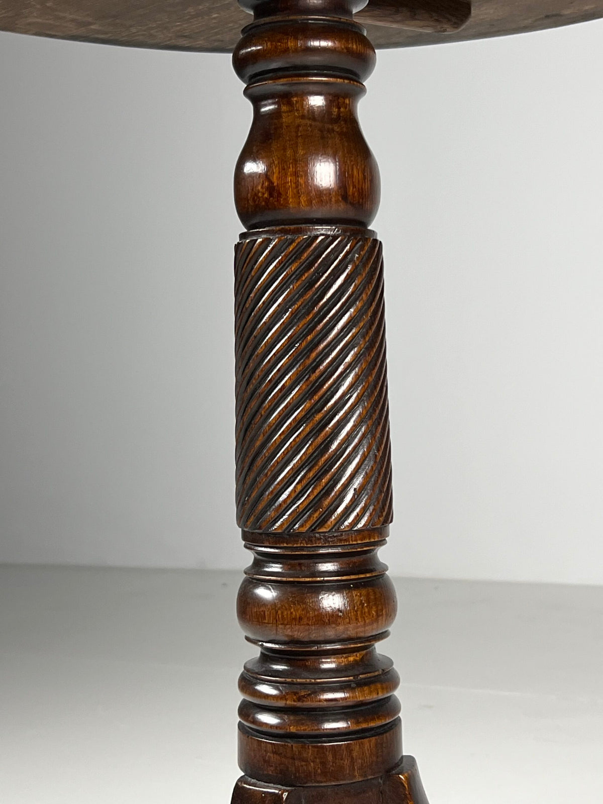 English Solid Oak Tilt Top Table, 19th Century, photo 16