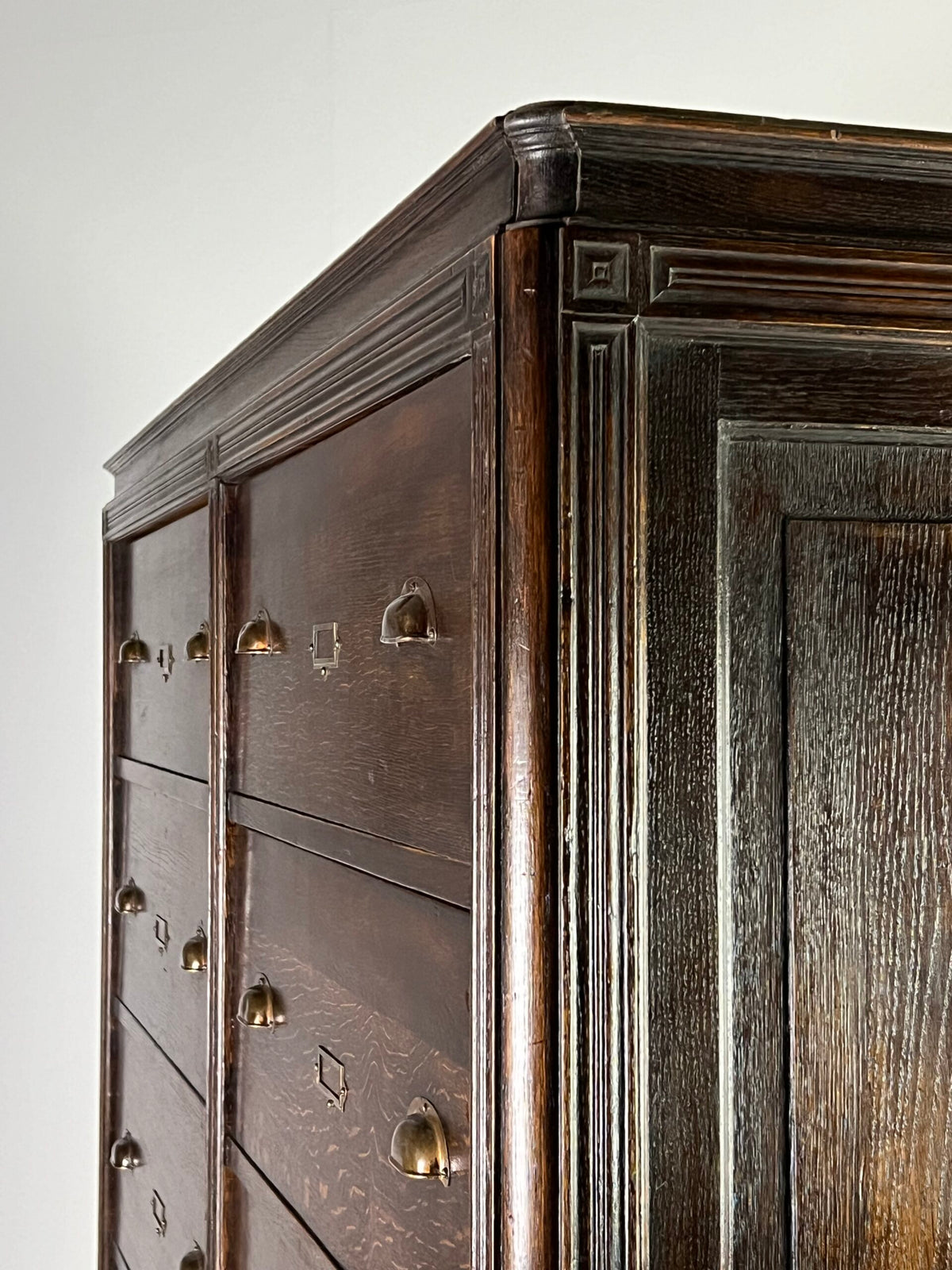Solid Oak Apothecary Cabinet, Belgium c. 1900, photo 8
