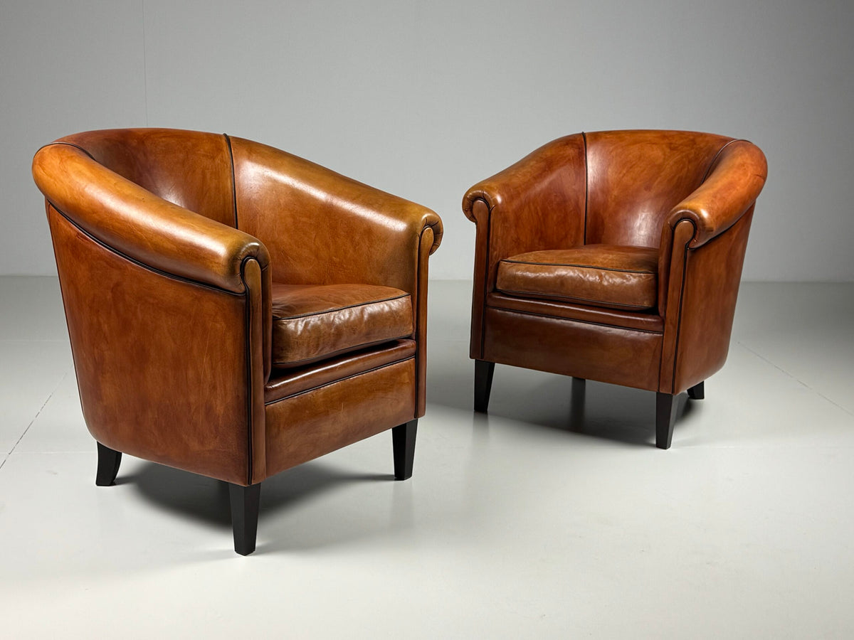 Pair of Sheepskin Club Armchairs in New Condition, photo 18