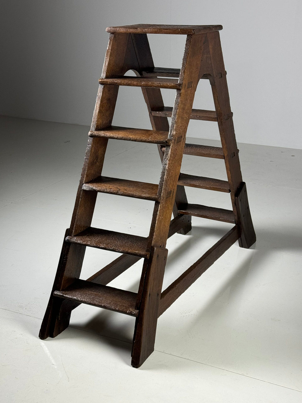 Antique Oak Library Steps, 19th Century, photo 13