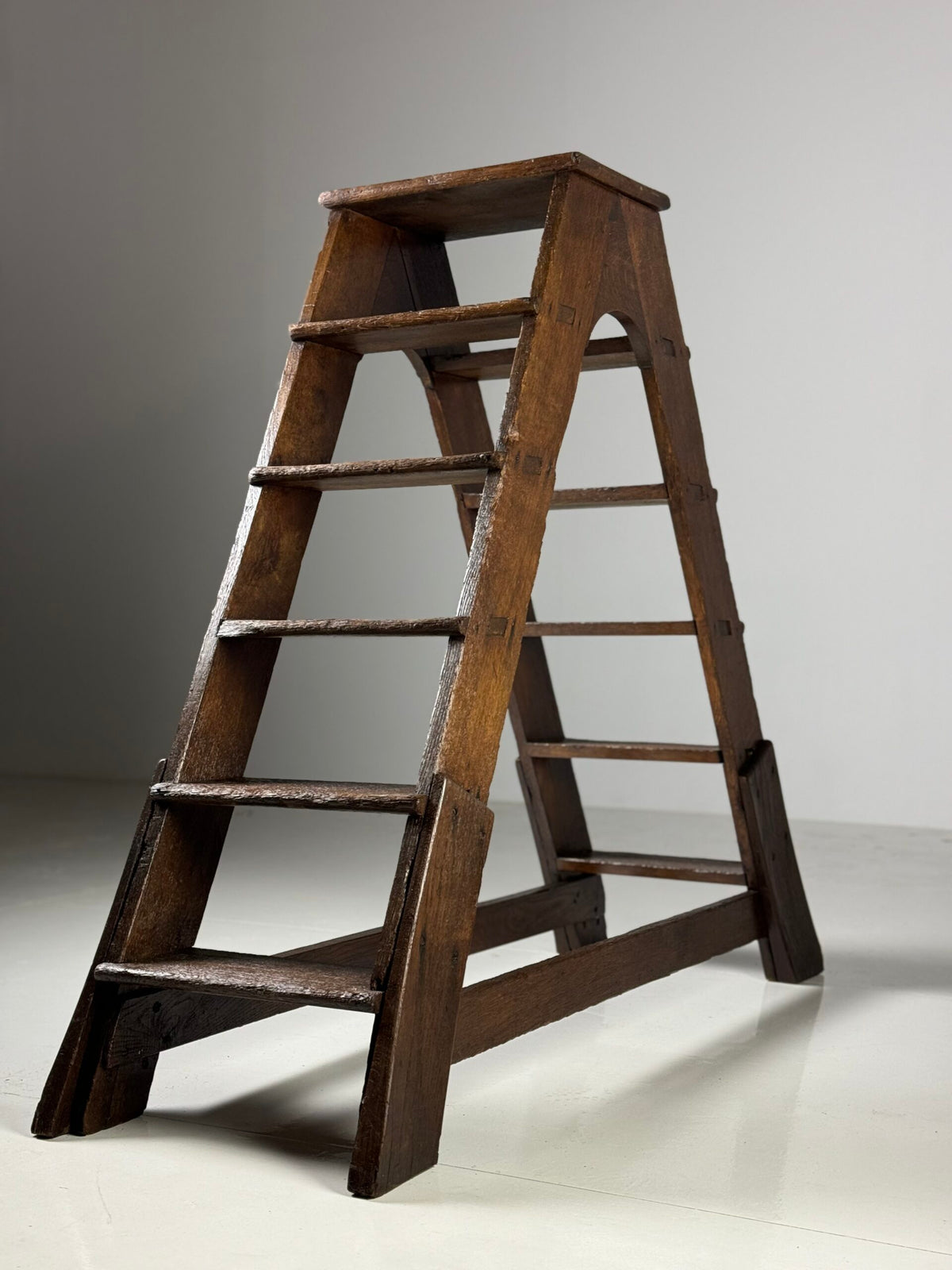 Antique Oak Library Steps, 19th Century, photo 14