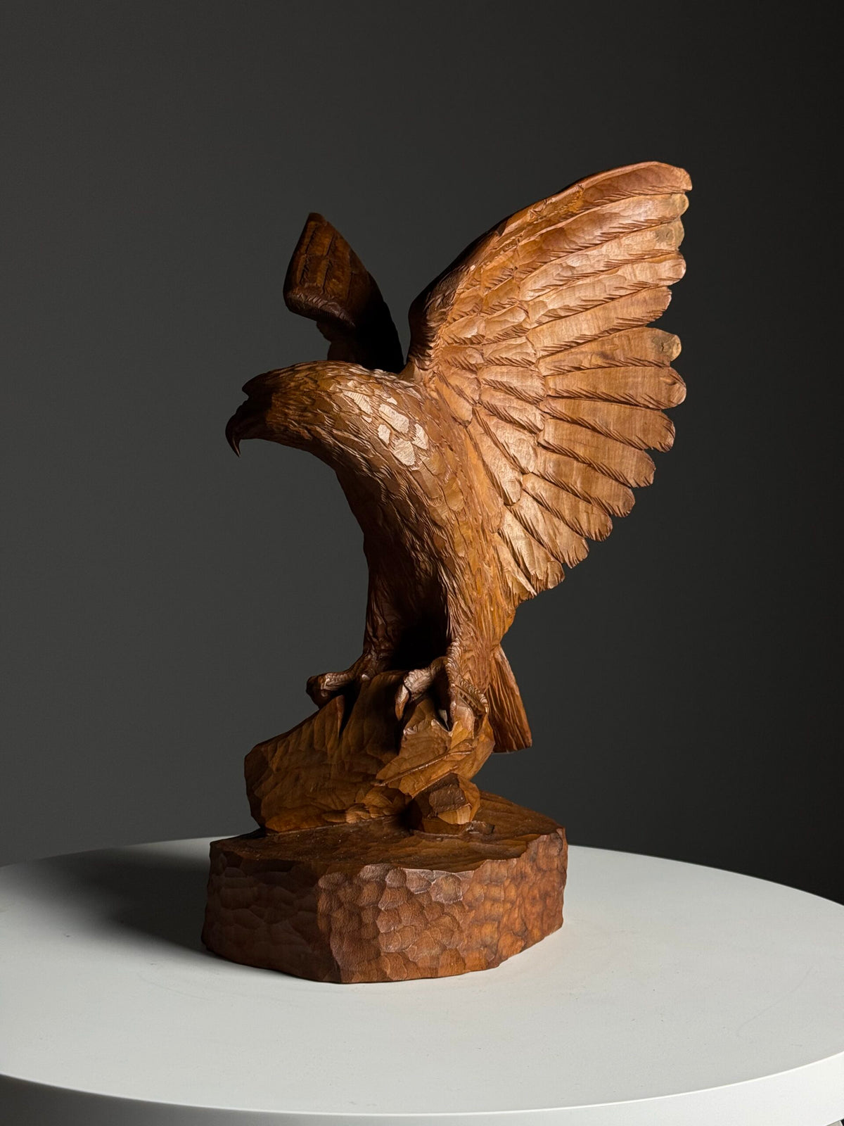 Black Forest Eagle Sculpture on a Rock, Early 20th Century, photo 3