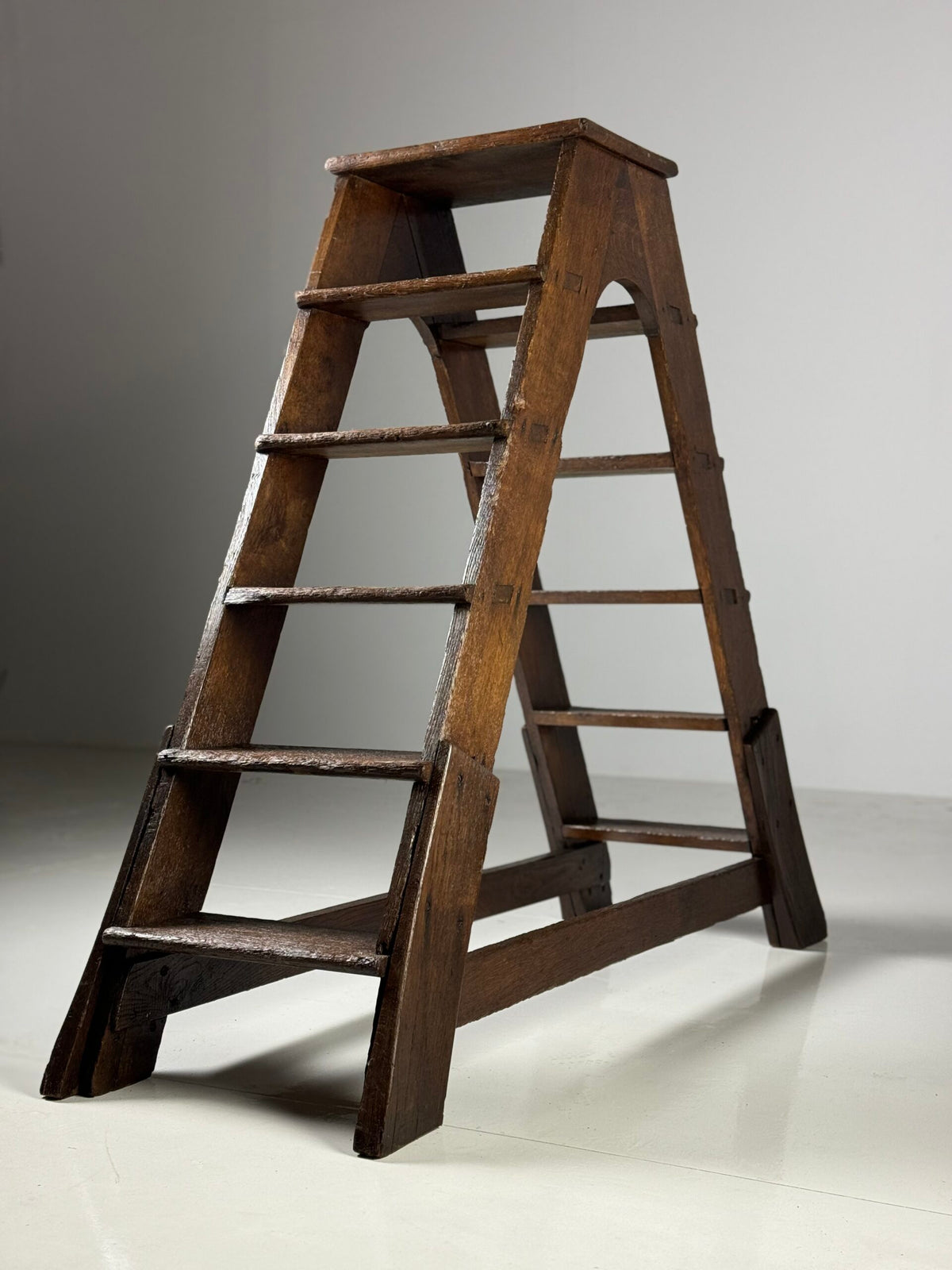 Antique Oak Library Steps, 19th Century, photo 15