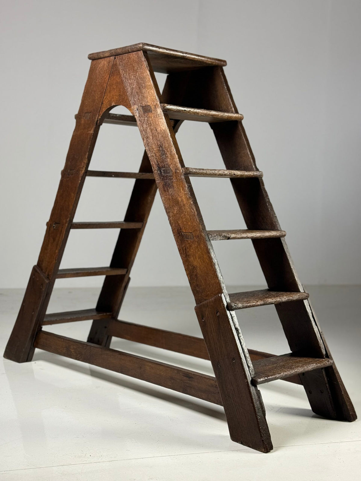 Antique Oak Library Steps, 19th Century, photo 20