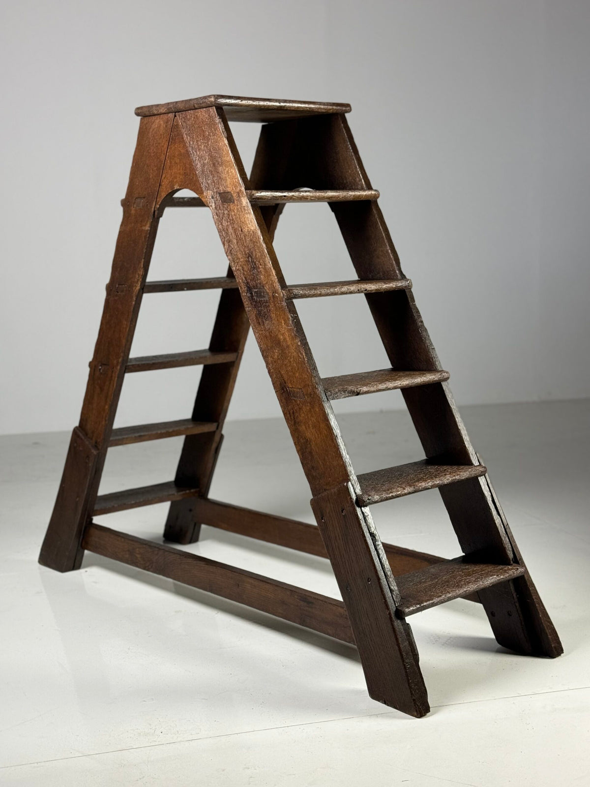 Antique Oak Library Steps, 19th Century, photo 21