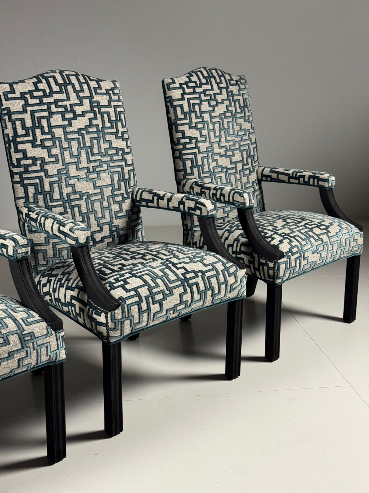 Set of Eight Classic Dining Chairs, Late 20th Century, photo 33