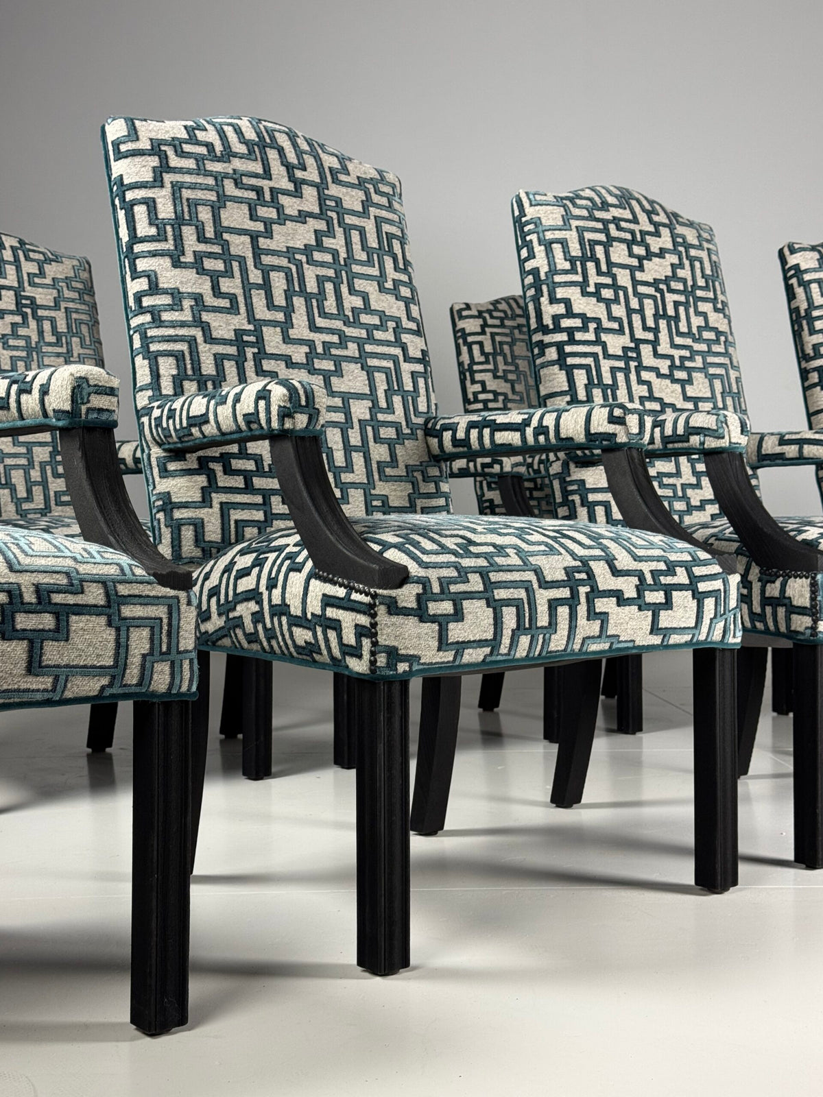 Set of Eight Classic Dining Chairs, Late 20th Century, photo 39