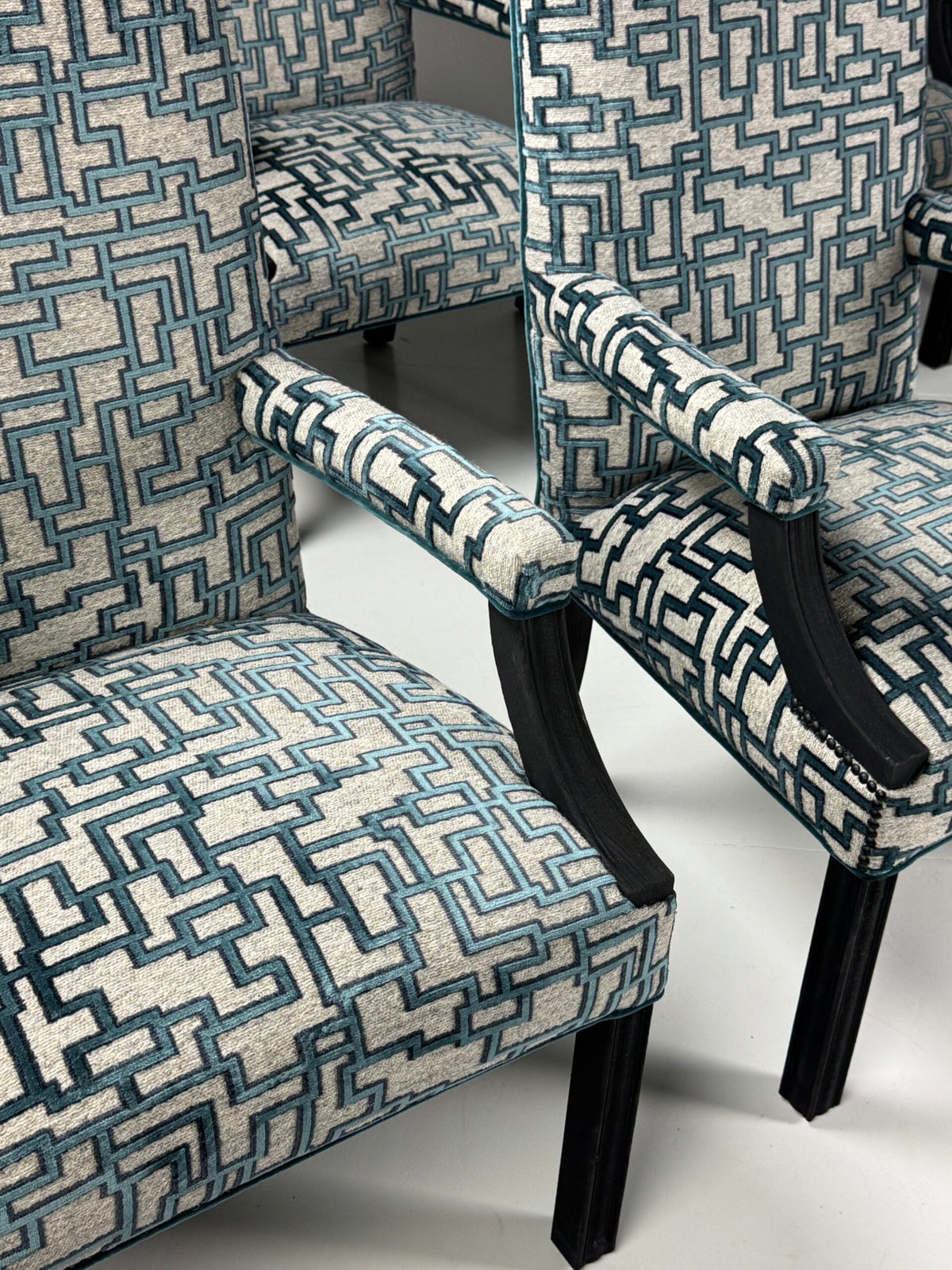 Set of Eight Classic Dining Chairs, Late 20th Century, photo 44