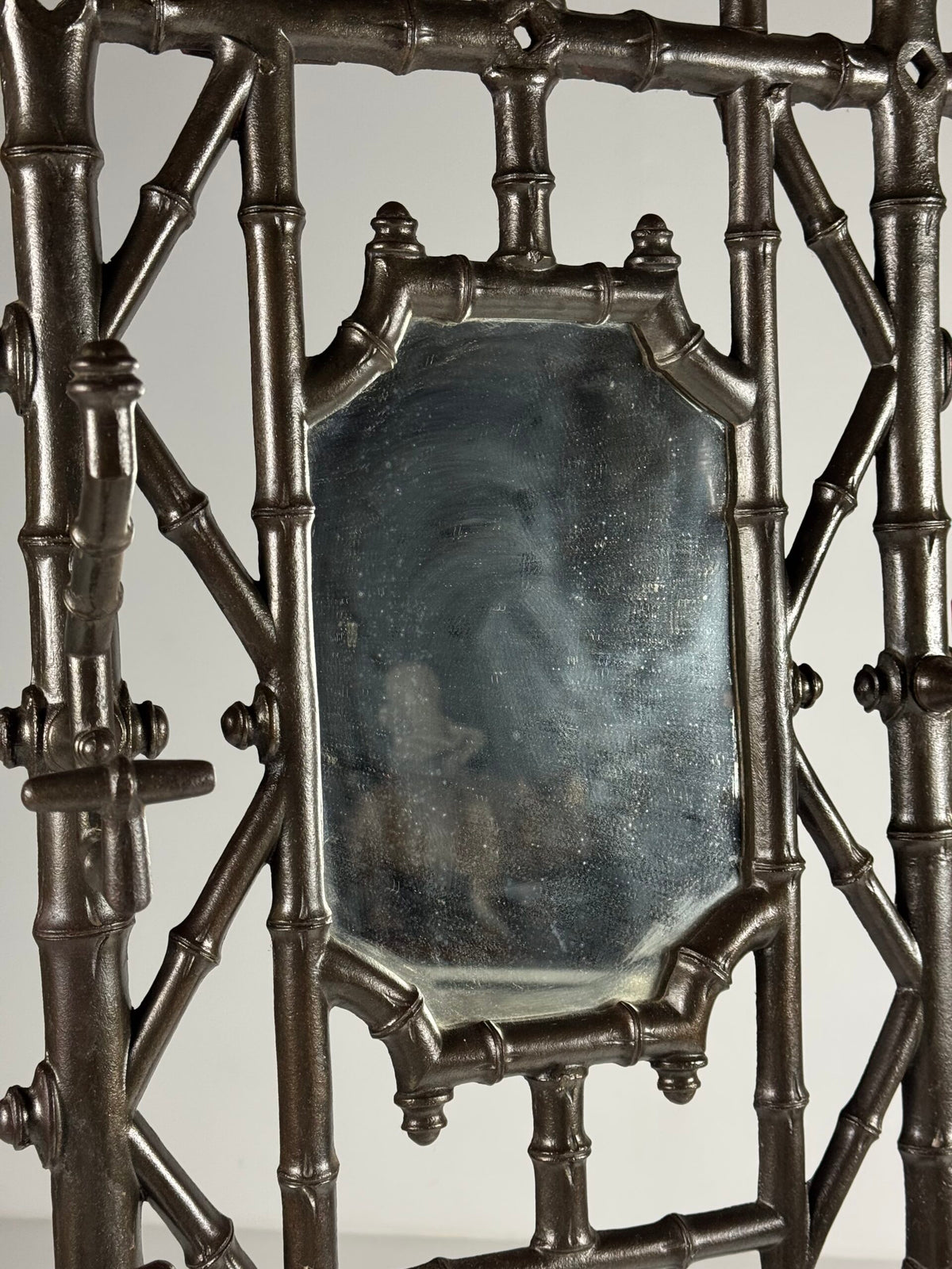French Faux Bamboo Cast Iron Hall Stand, c. 1890, photo 11