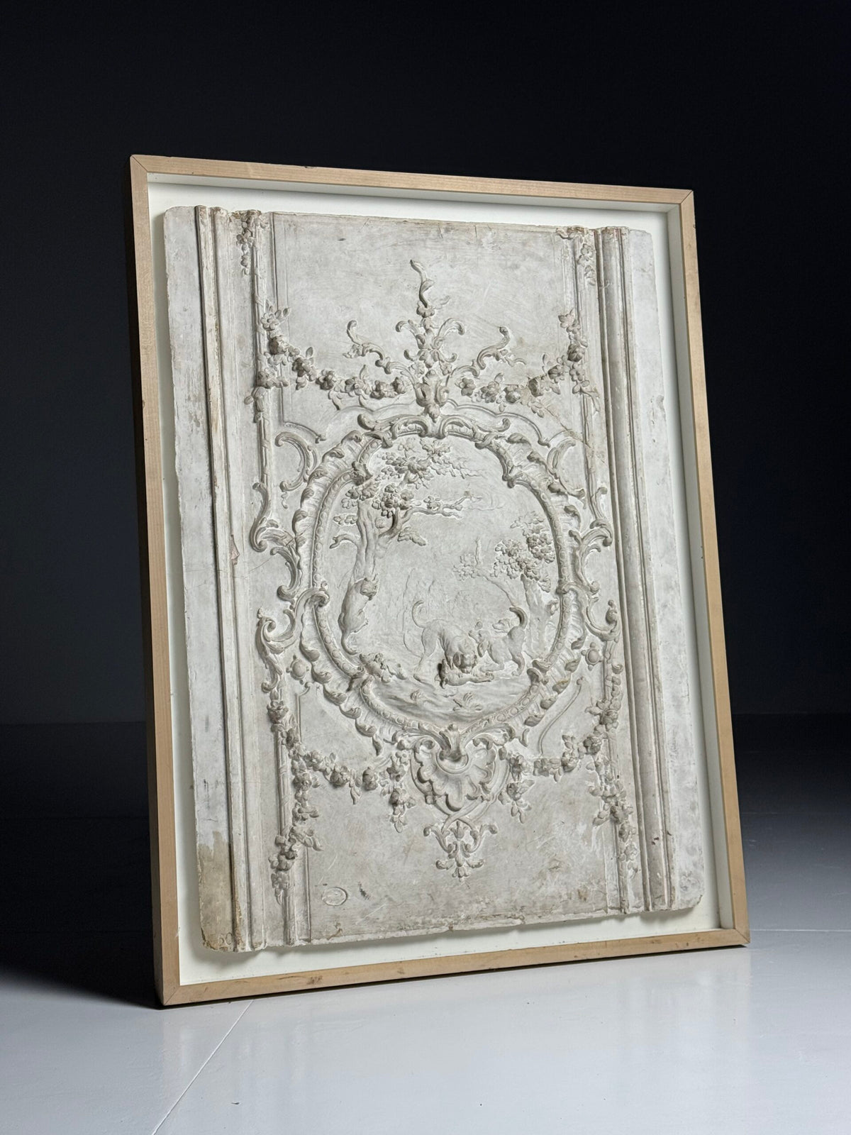 Framed Plaster Ceiling Fragment with Hunting Scene, photo 23