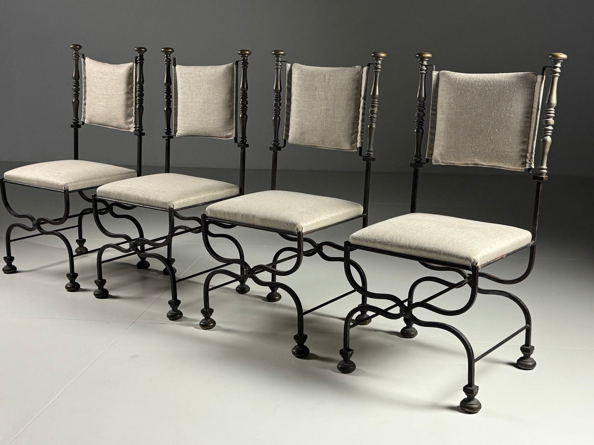 Set of Four Italian Savonarola Chairs, c. 1900, photo 24