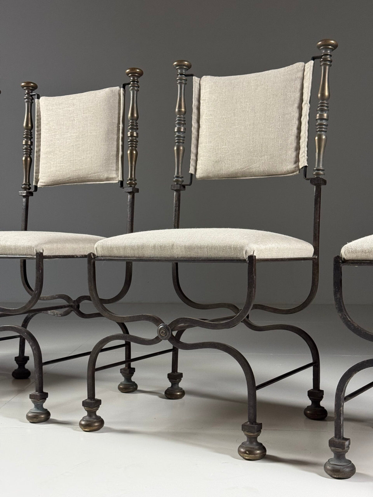 Set of Four Italian Savonarola Chairs, c. 1900, photo 27