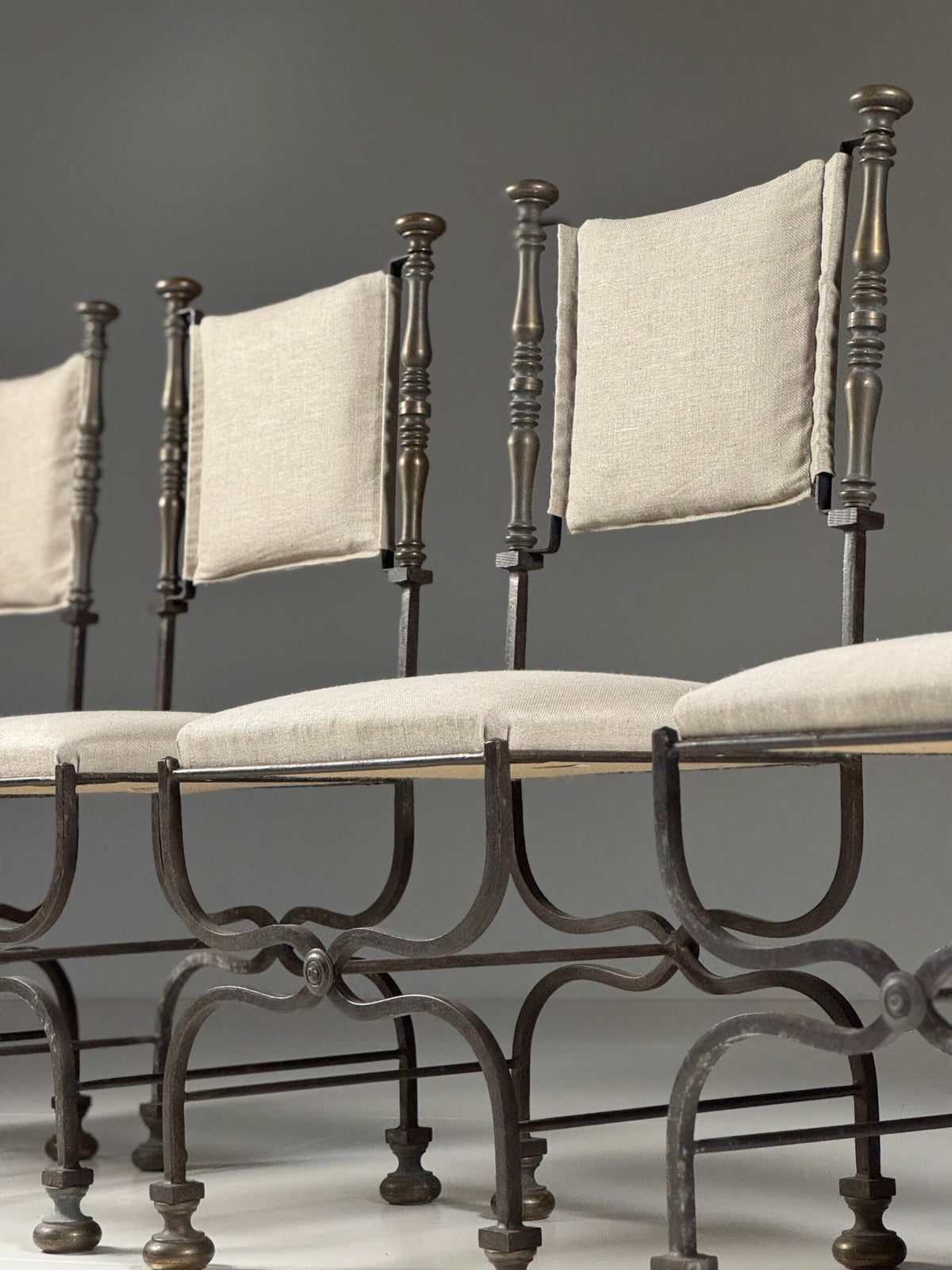 Set of Four Italian Savonarola Chairs, c. 1900, photo 32