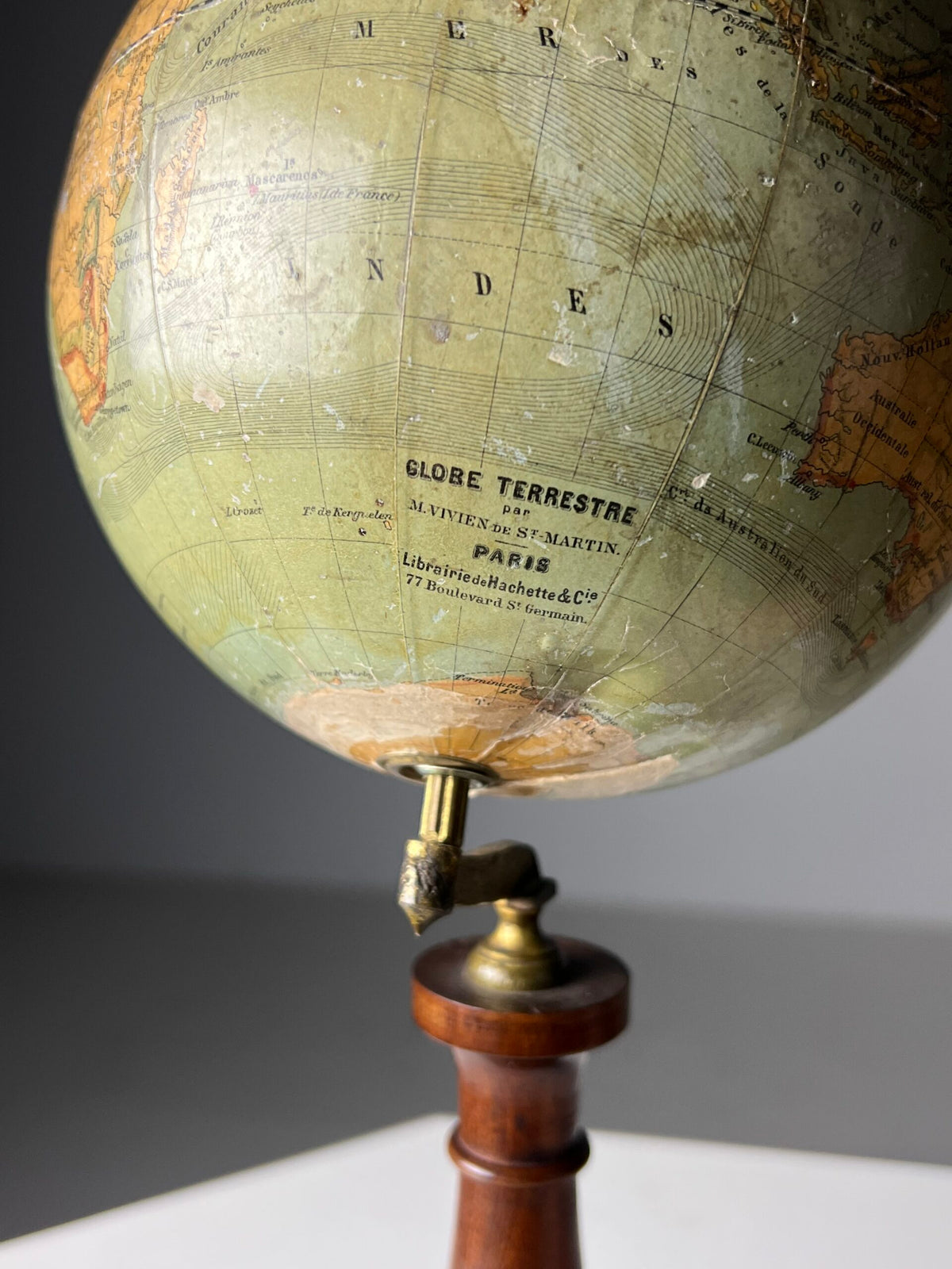 French Terrestrial Globe by M. Vivien de St. Martin, 19th Century, photo 3