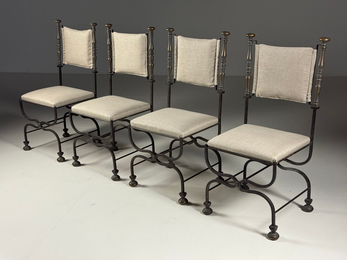 Set of Four Italian Savonarola Chairs, c. 1900, photo 1