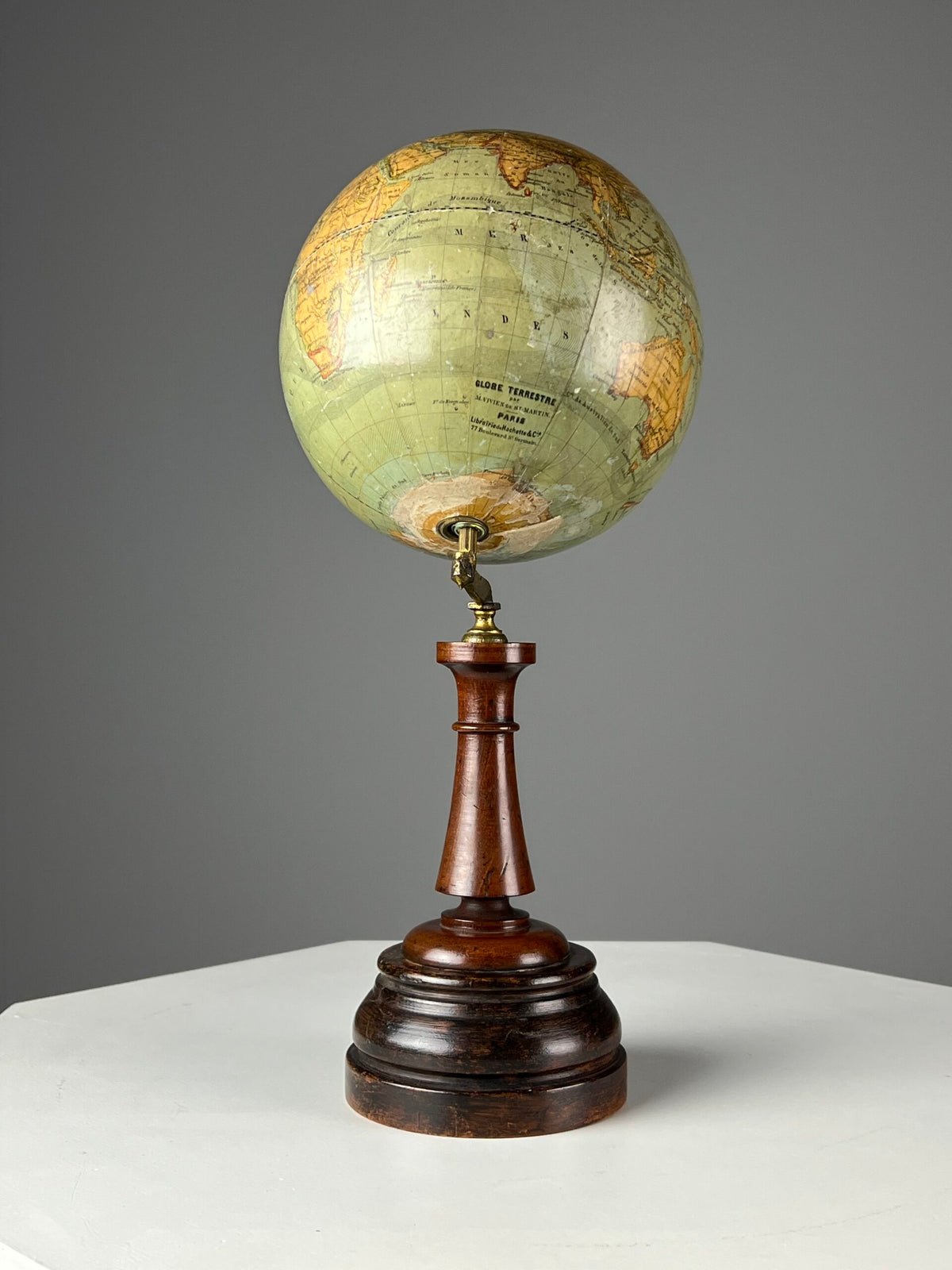 French Terrestrial Globe by M. Vivien de St. Martin, 19th Century, photo 4