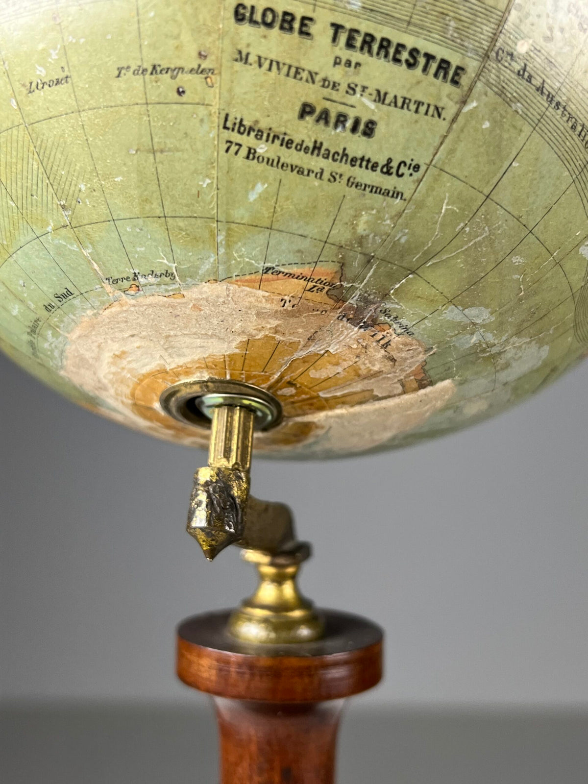 French Terrestrial Globe by M. Vivien de St. Martin, 19th Century, photo 5