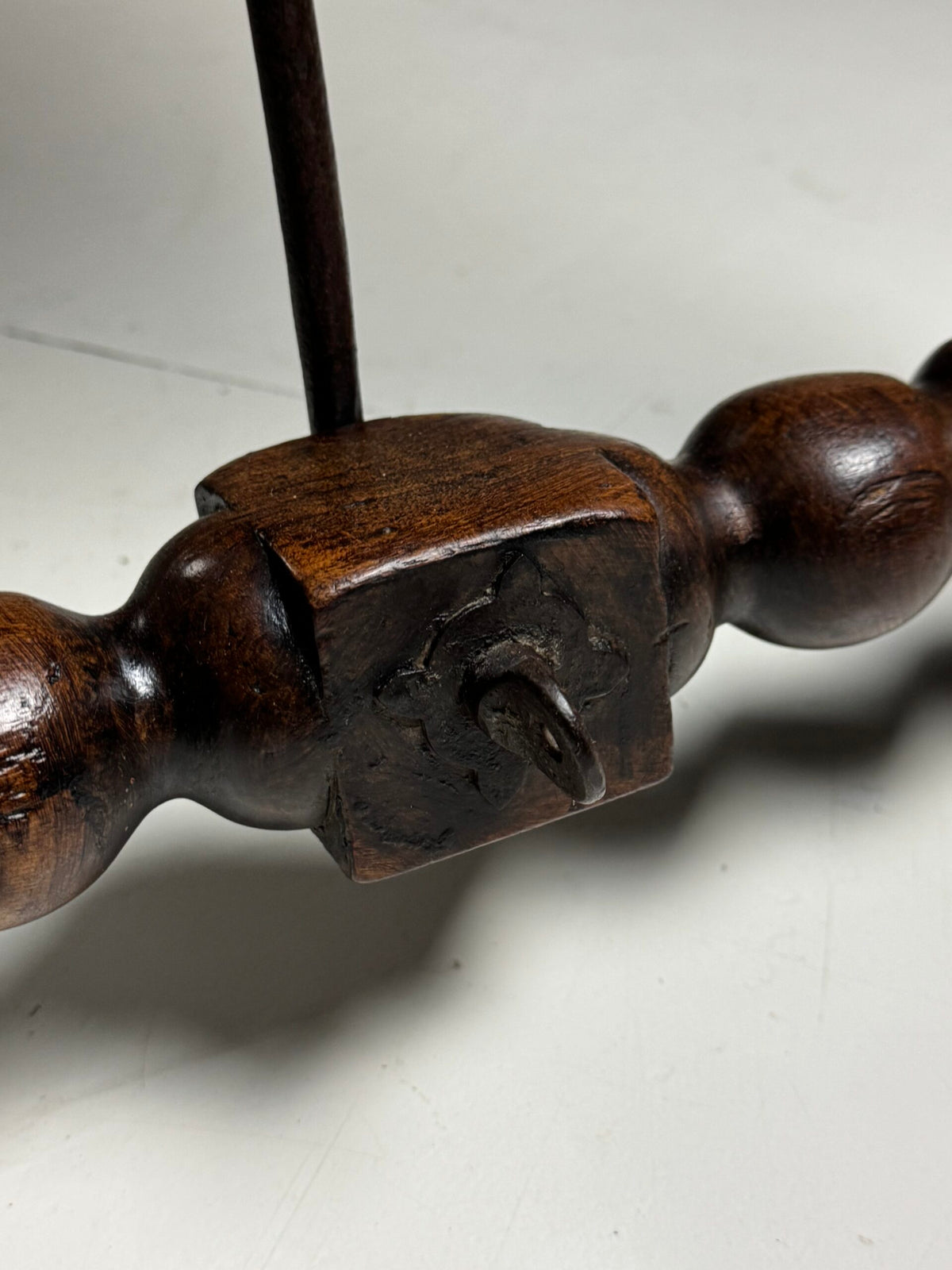 Spanish Walnut Table with Bobbin Turned Stretcher, 18th Century, photo 28