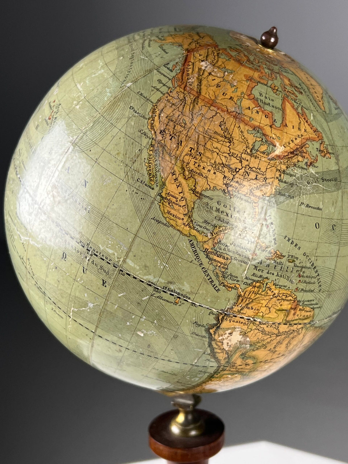 French Terrestrial Globe by M. Vivien de St. Martin, 19th Century, photo 16