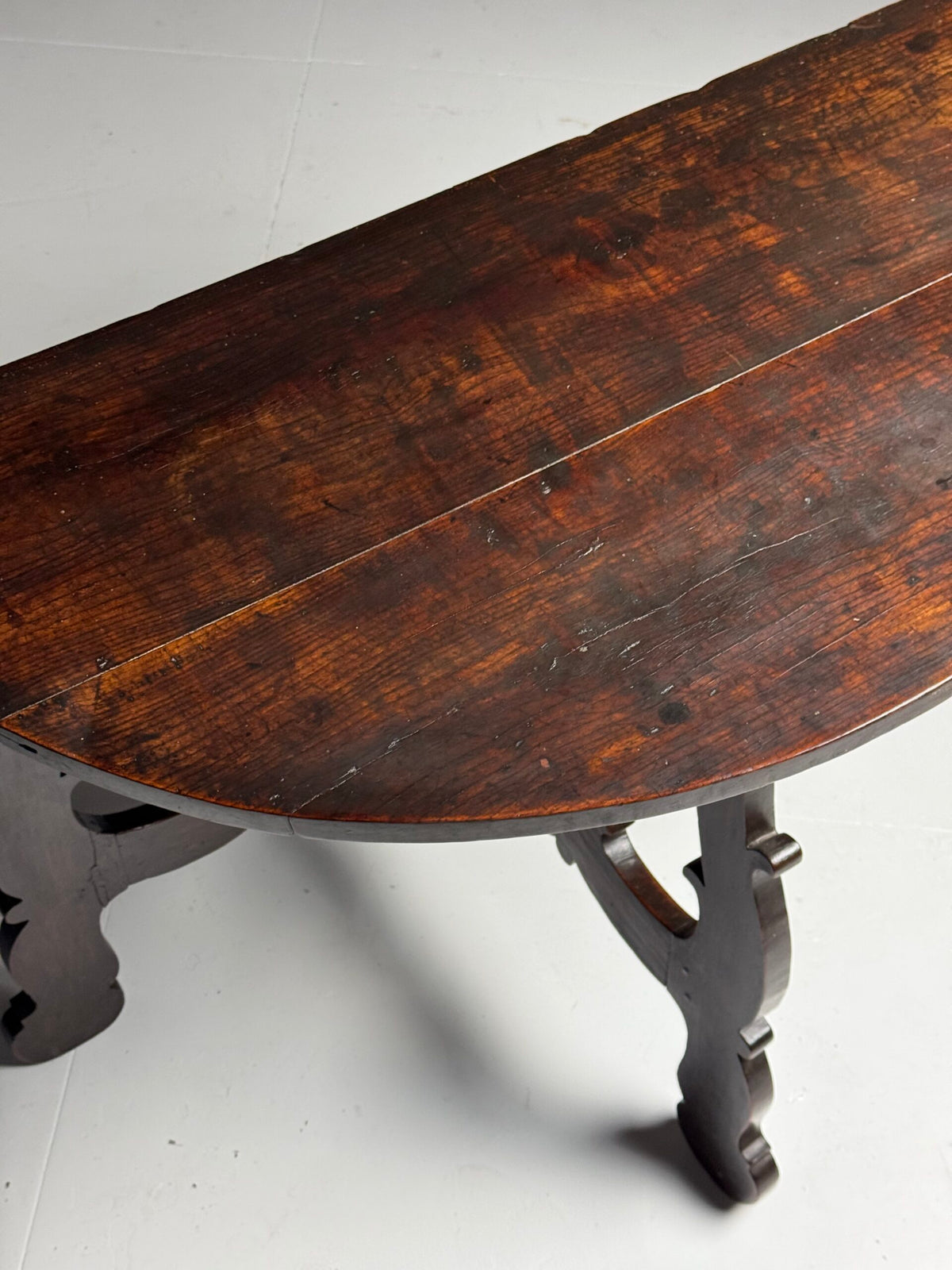 Pair of Italian Demi Lune Console Tables, 18th Century, photo 15