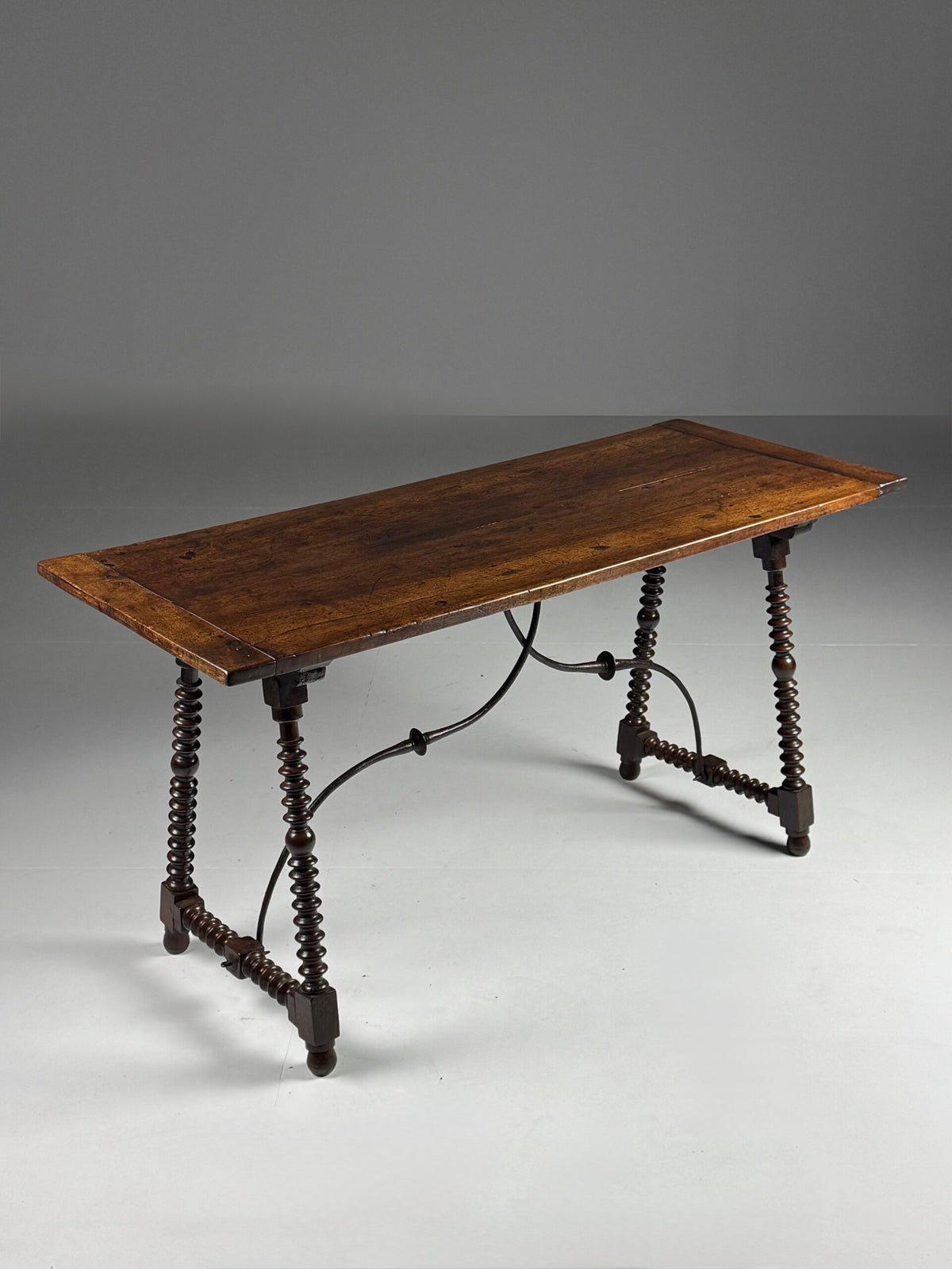 Spanish Walnut Console Table or Writing Table, 18th Century, photo 19