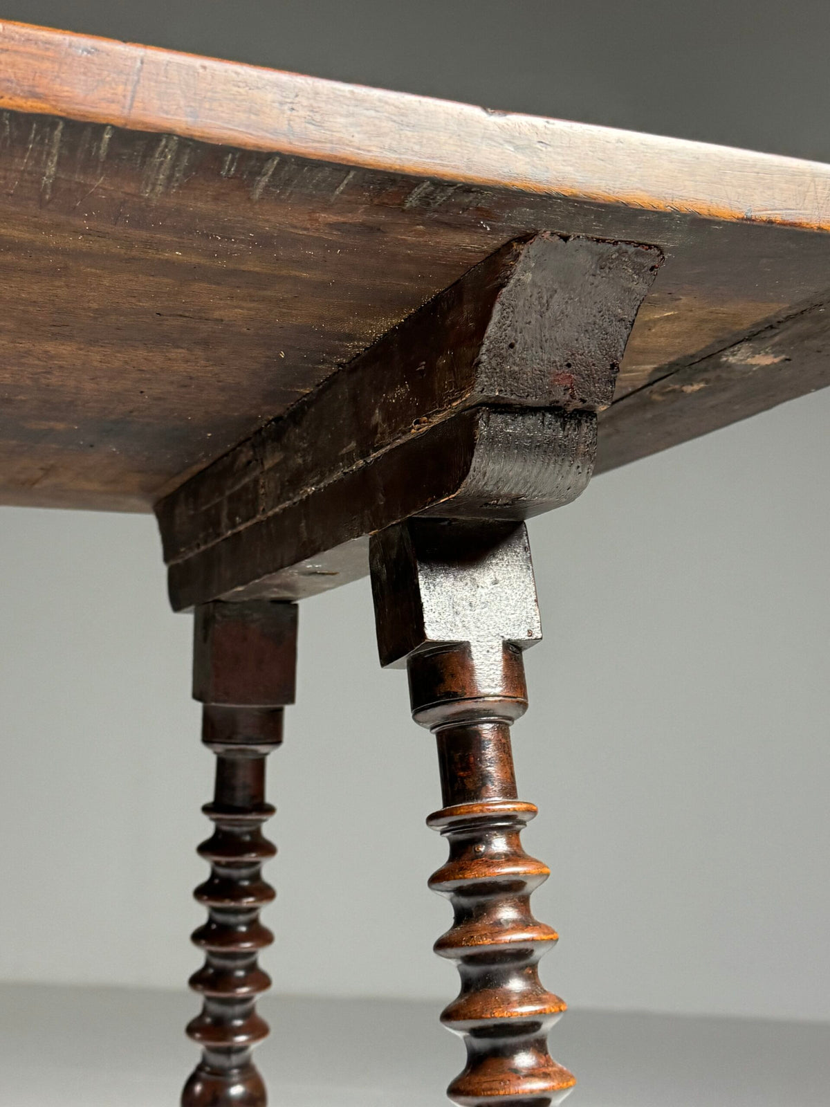 Spanish Walnut Console Table or Writing Table, 18th Century, photo 14