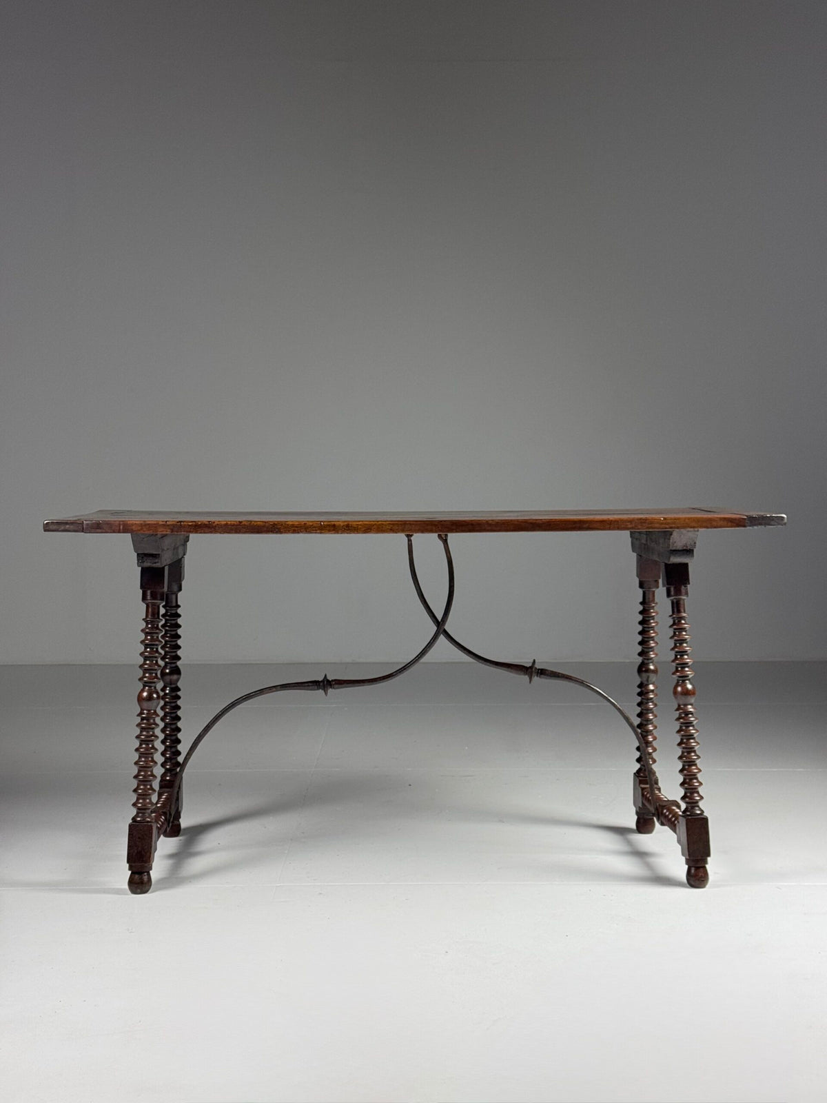 Spanish Walnut Console Table or Writing Table, 18th Century, photo 11