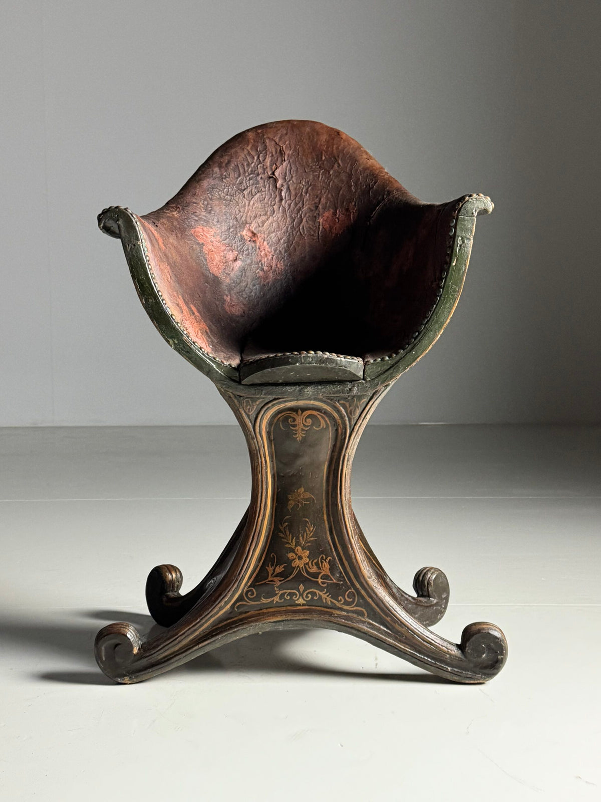 Venetian Gondola Chair with Original Polychrome, 18th Century, photo 5