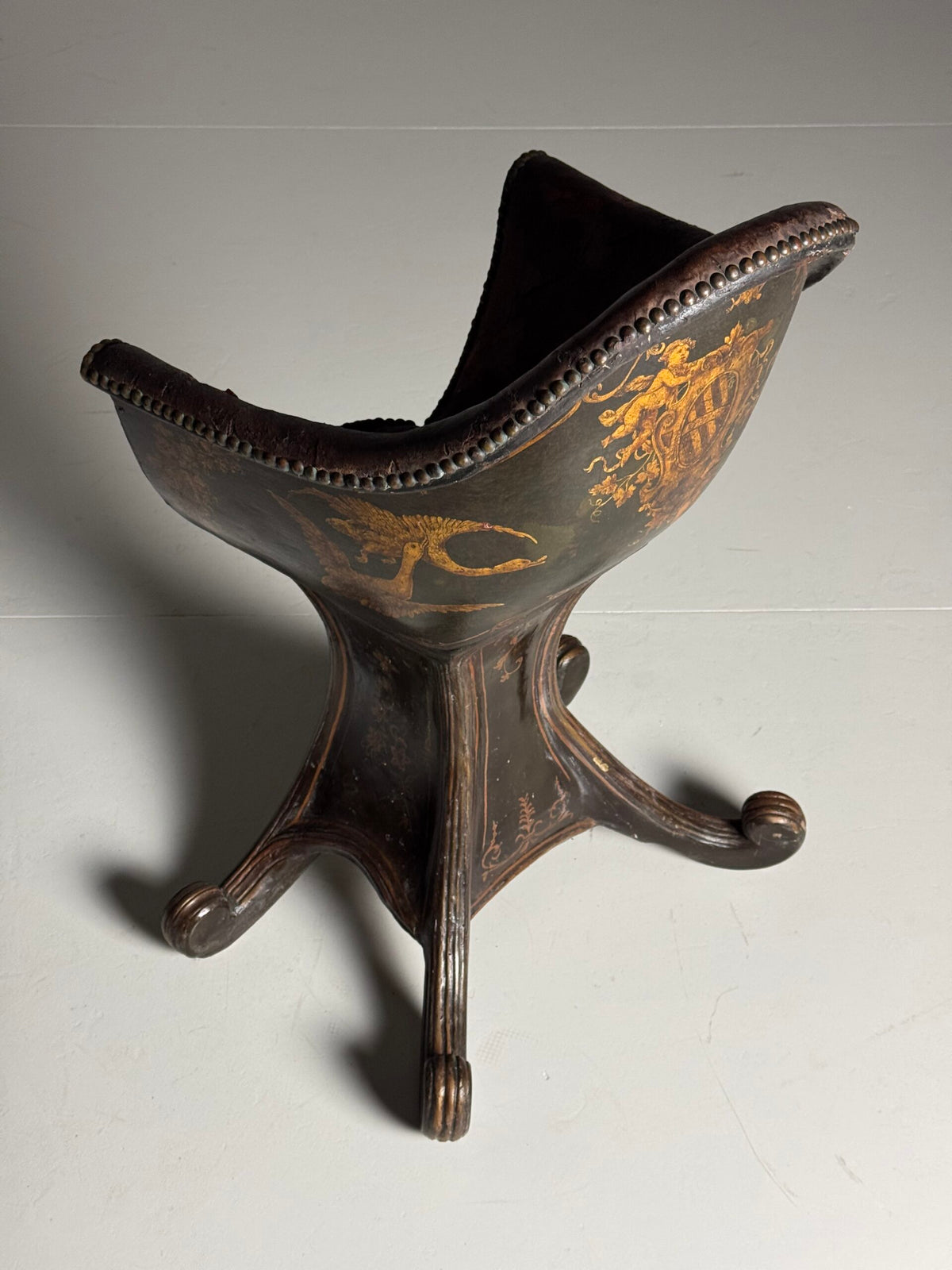 Venetian Gondola Chair with Original Polychrome, 18th Century, photo 21