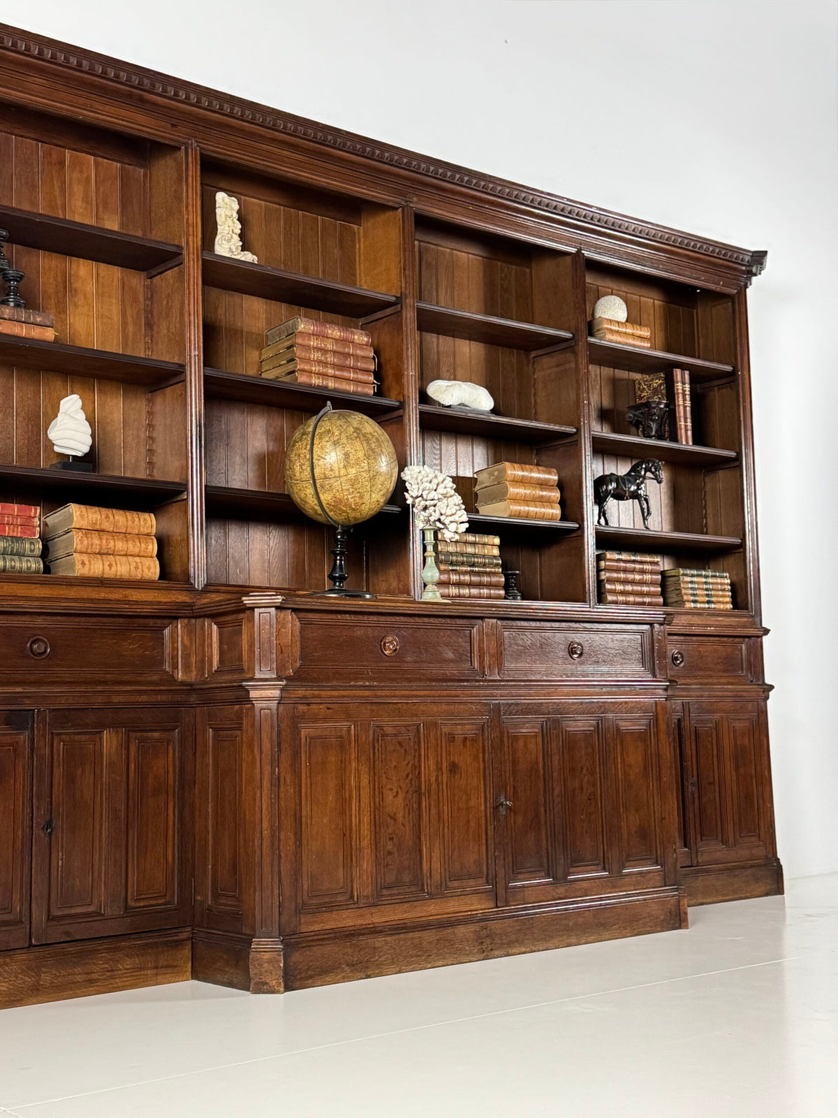 Giant Belgian Oak Library Bookcase, 1950s to 1960s, photo 36