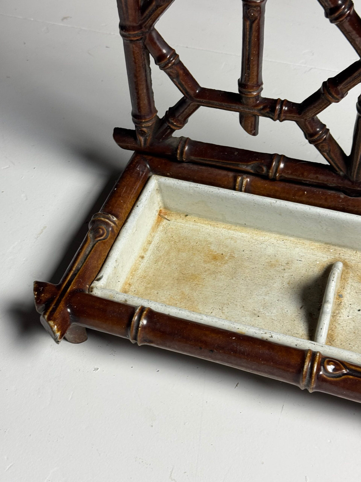 Cast Iron Faux Bamboo Umbrella Stand, c. 1900, photo 7