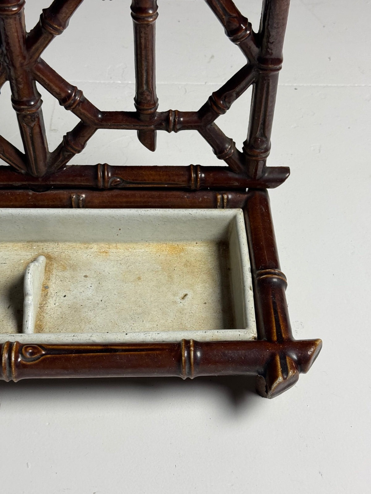Cast Iron Faux Bamboo Umbrella Stand, c. 1900, photo 6