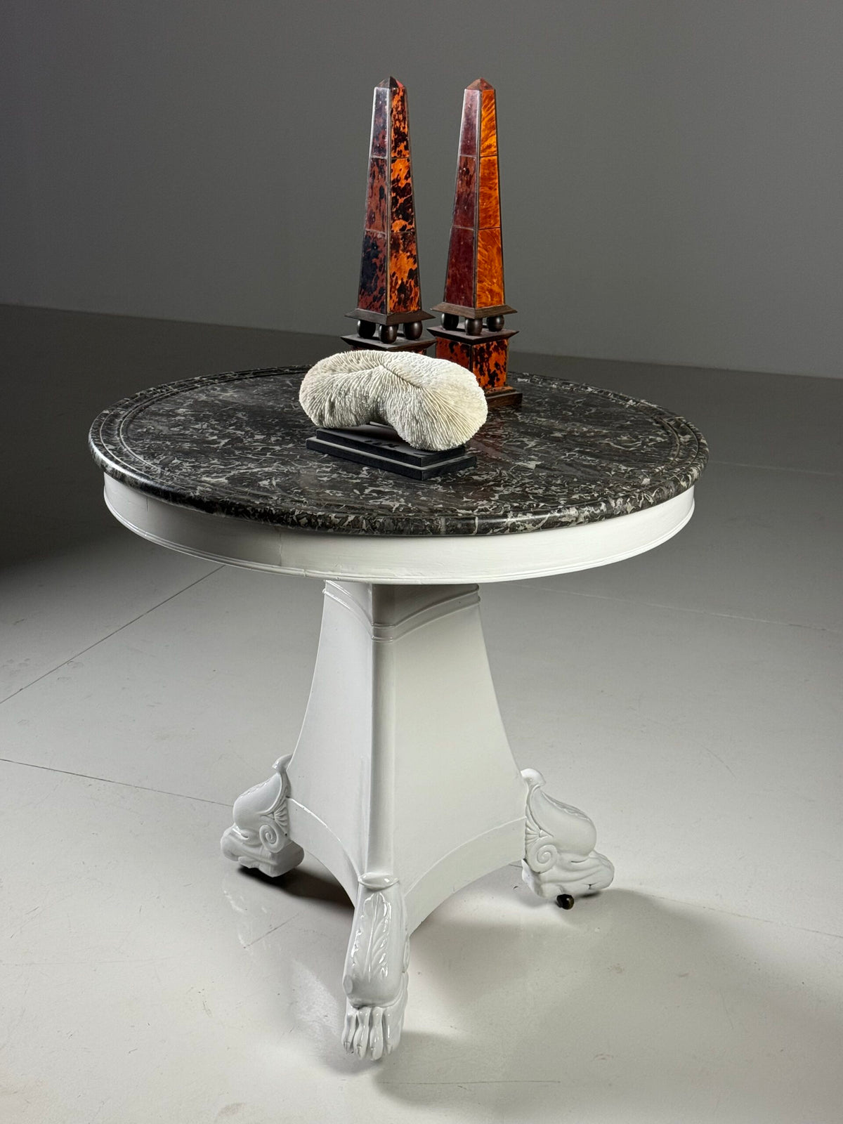 Early 19th Century White Painted Gueridon Center Table, France, photo 1