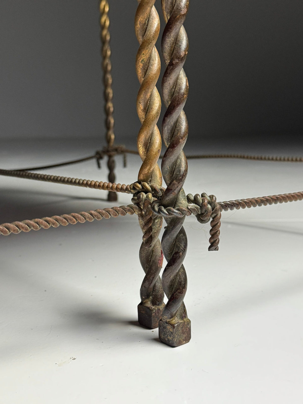 Set of Three Vintage Rope Nesting Tables, France, photo 8