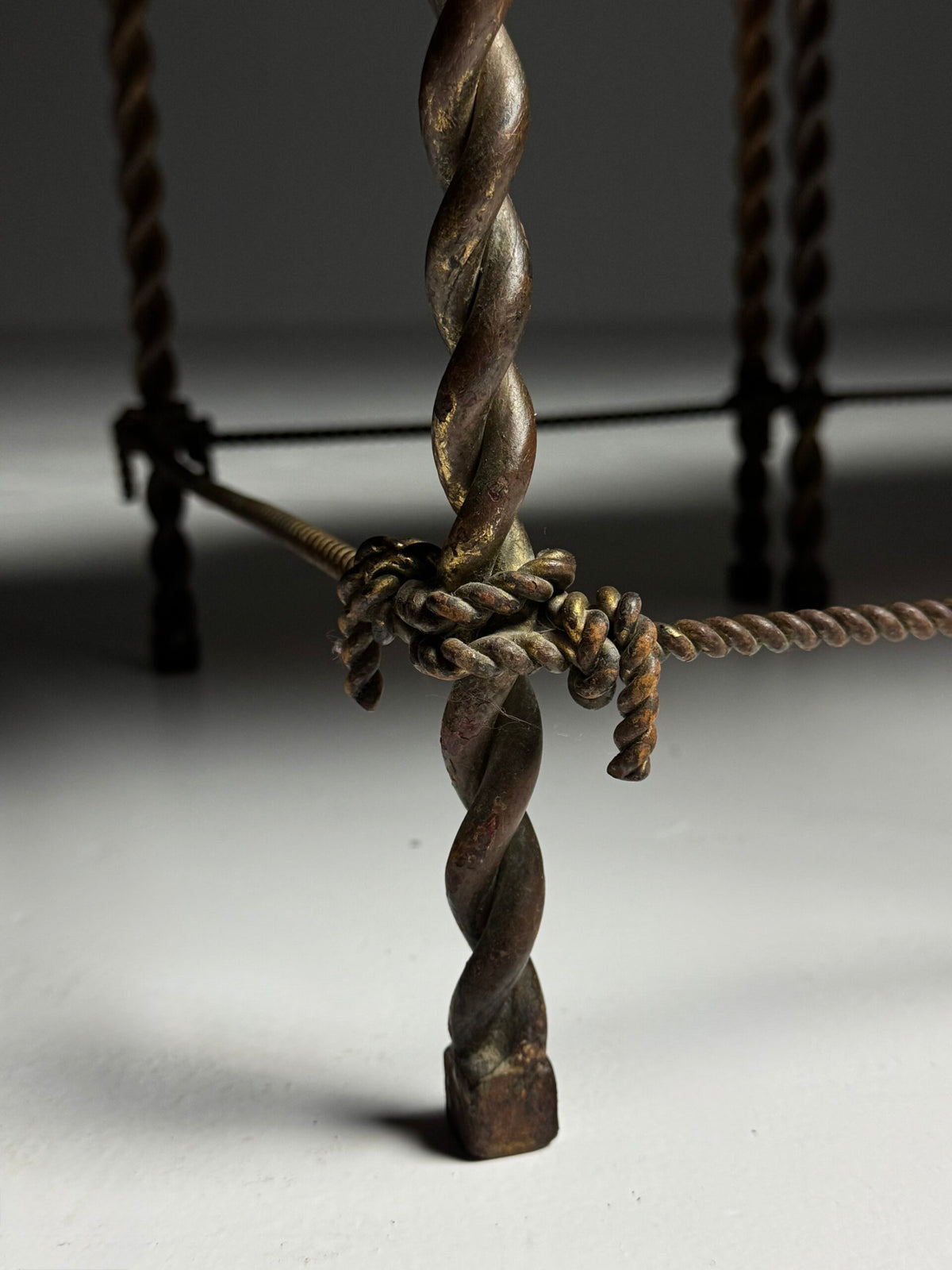 Set of Three Vintage Rope Nesting Tables, France, photo 7