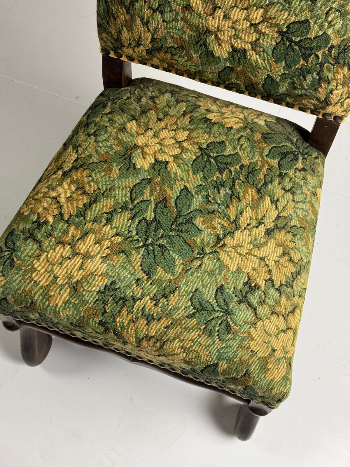 Set of Six Os de Mouton Dining Chairs, Aubusson Style Fabric, photo 20