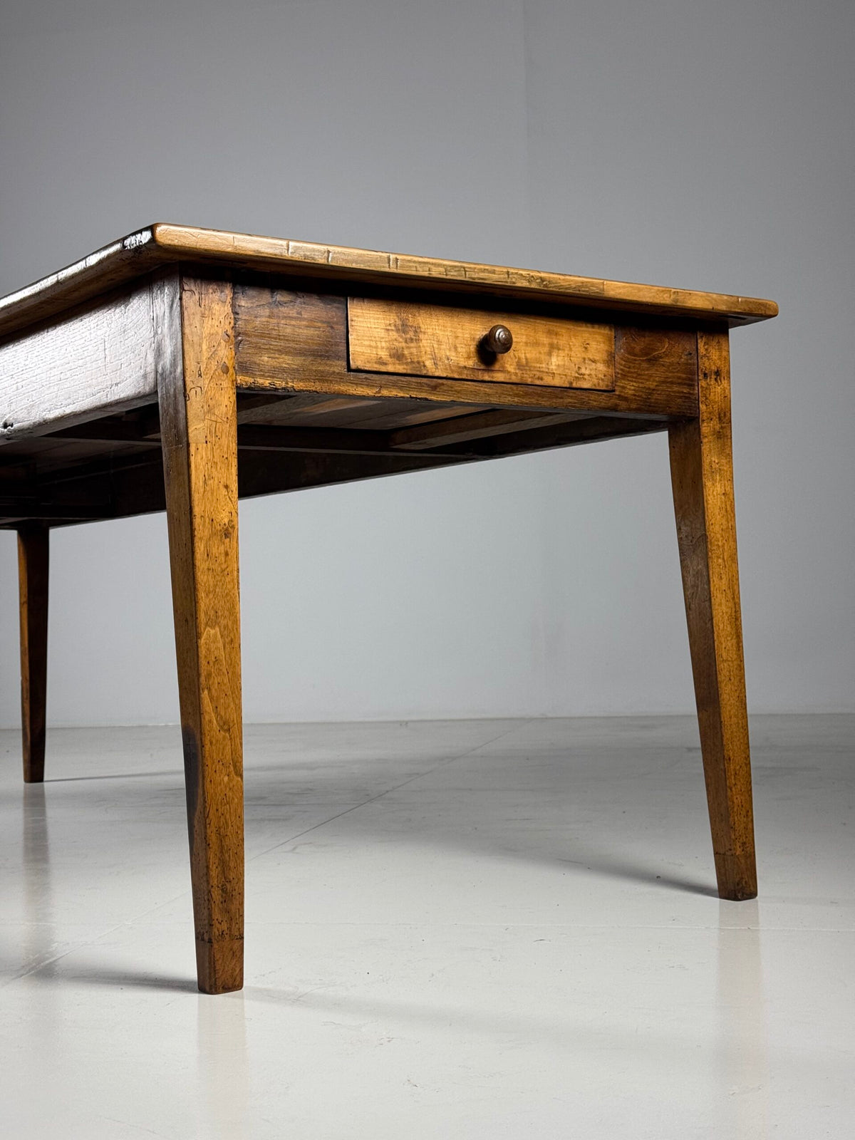French Farmhouse Dining Table with End Drawers, Early 19th Century, photo 21