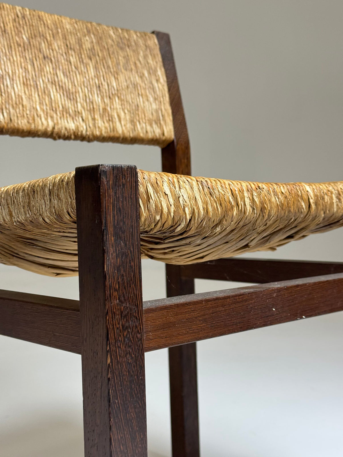 Set of Six Martin Visser Dining Chairs with Rush Seats, 1970s, photo 8