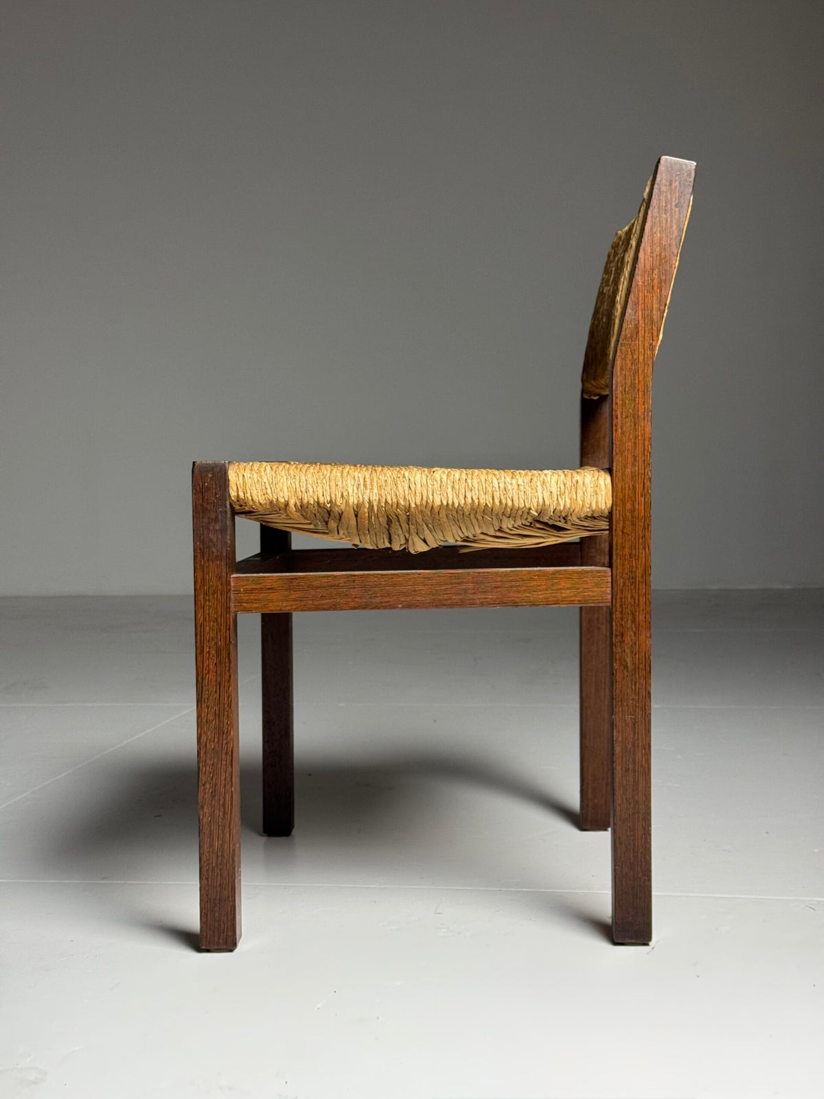 Set of Six Martin Visser Dining Chairs with Rush Seats, 1970s, photo 14