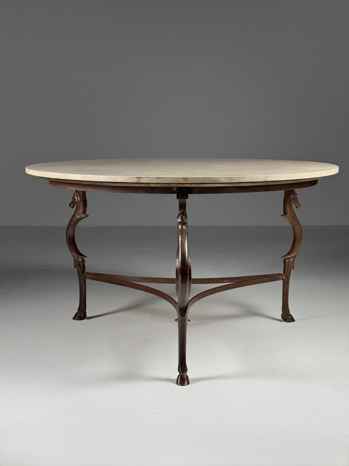 1970s Gilbert Poillerat Style Dining Table with Seahorses, photo 12