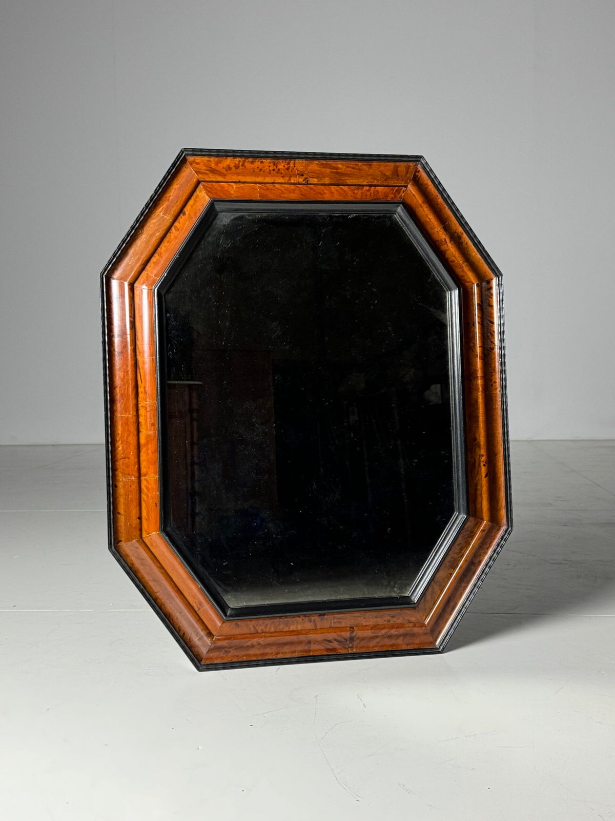 Dutch or Flemish Tortoiseshell Ripple Frame Mirror, Early 20th Century, photo 15