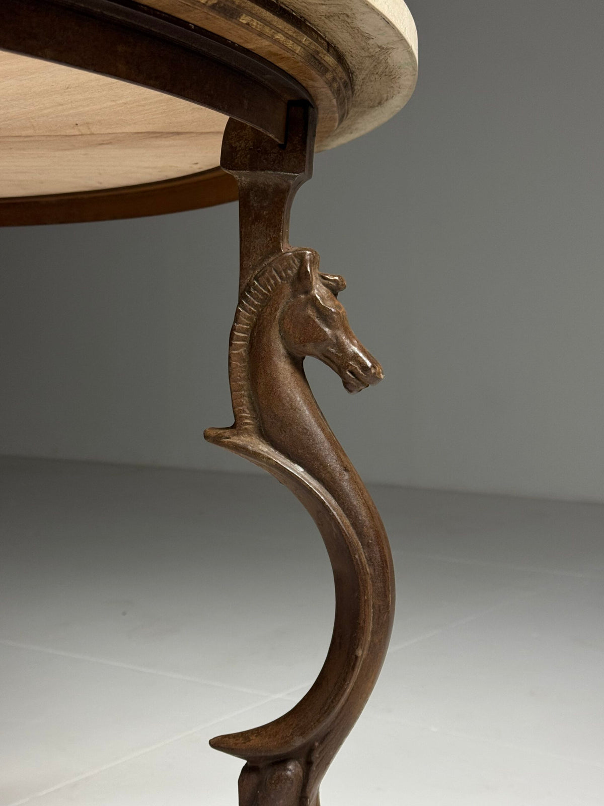 1970s Gilbert Poillerat Style Dining Table with Seahorses, photo 5