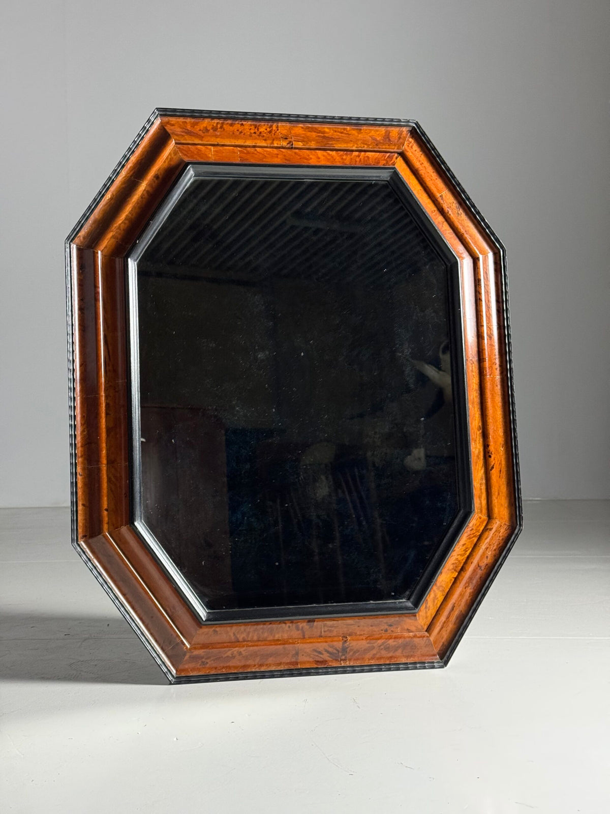 Dutch or Flemish Tortoiseshell Ripple Frame Mirror, Early 20th Century, photo 11