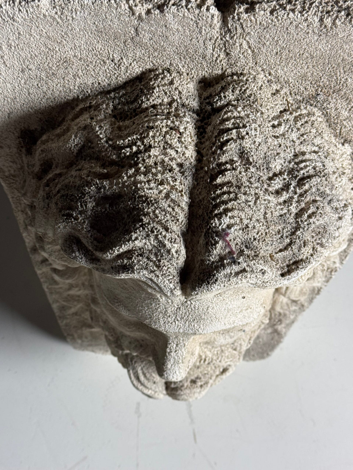 Weathered Composite Stone Head of Asclepius, Signed Peter Hone, photo 13