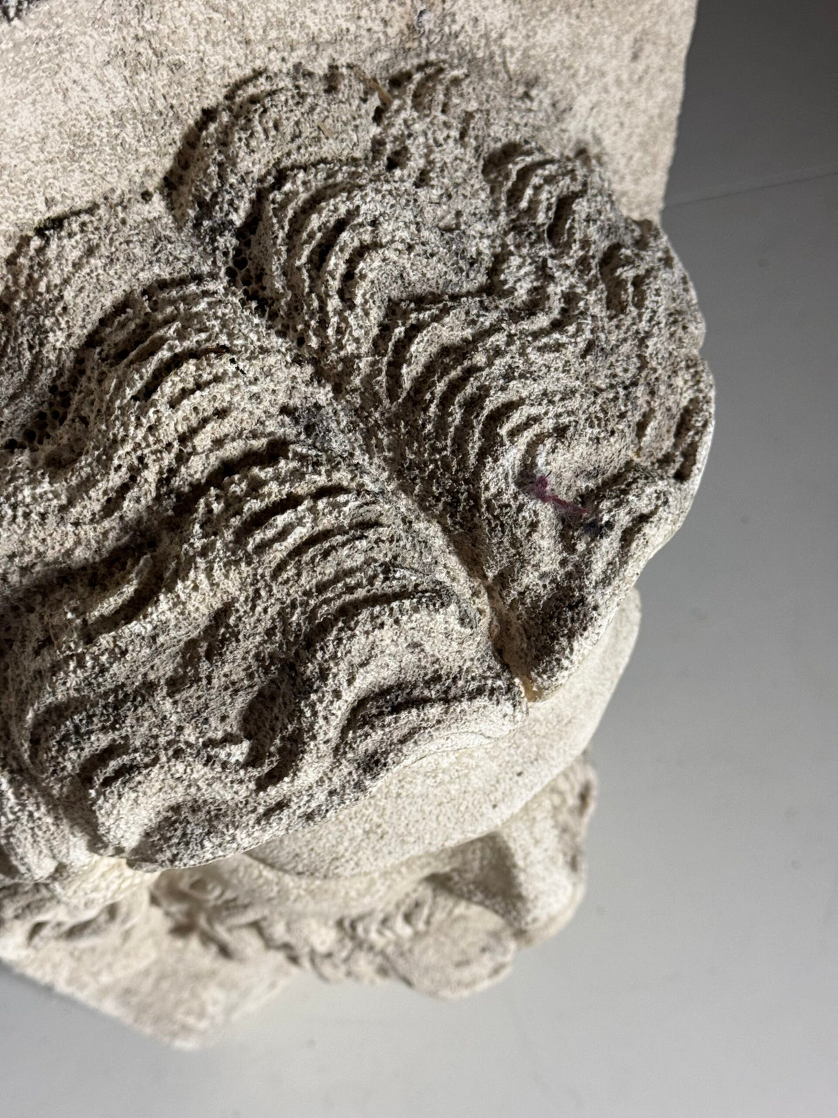 Weathered Composite Stone Head of Asclepius, Signed Peter Hone, photo 3