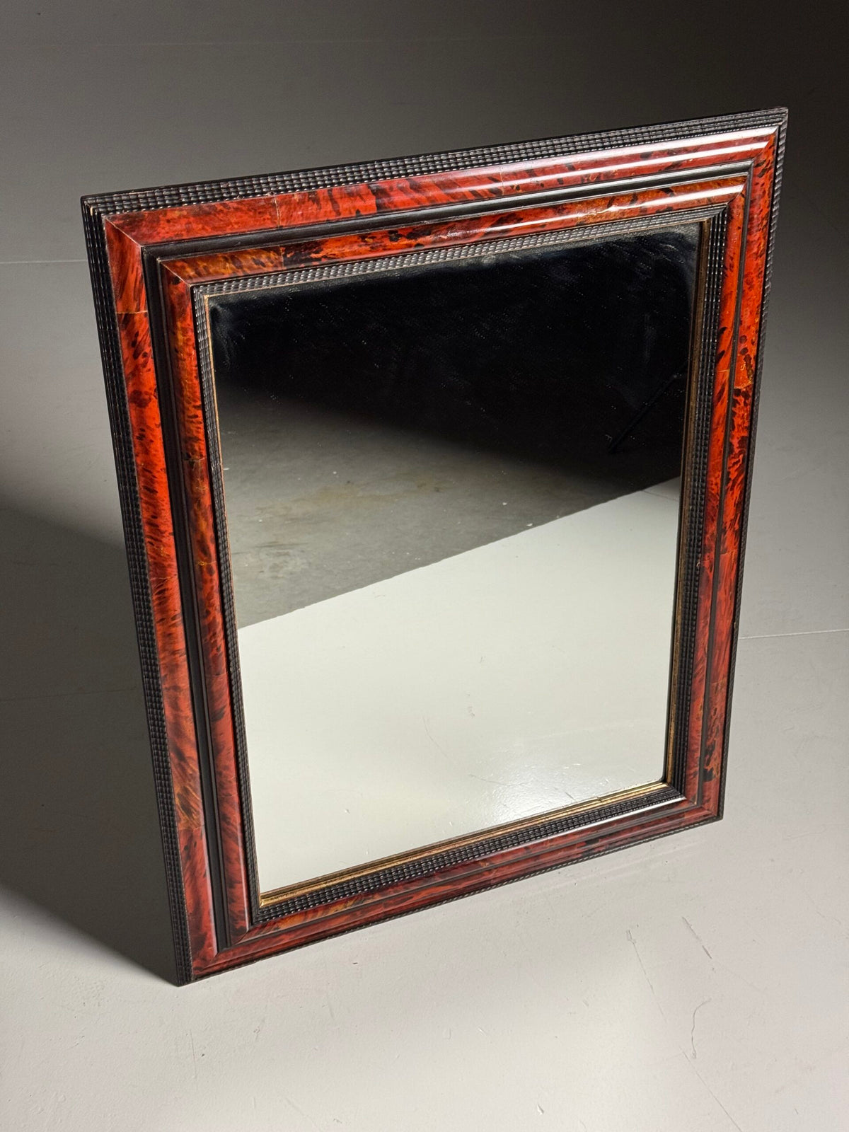 Tortoiseshell Ripple Frame Mirror, Dutch or Flemish, Mid 20th Century, photo 15