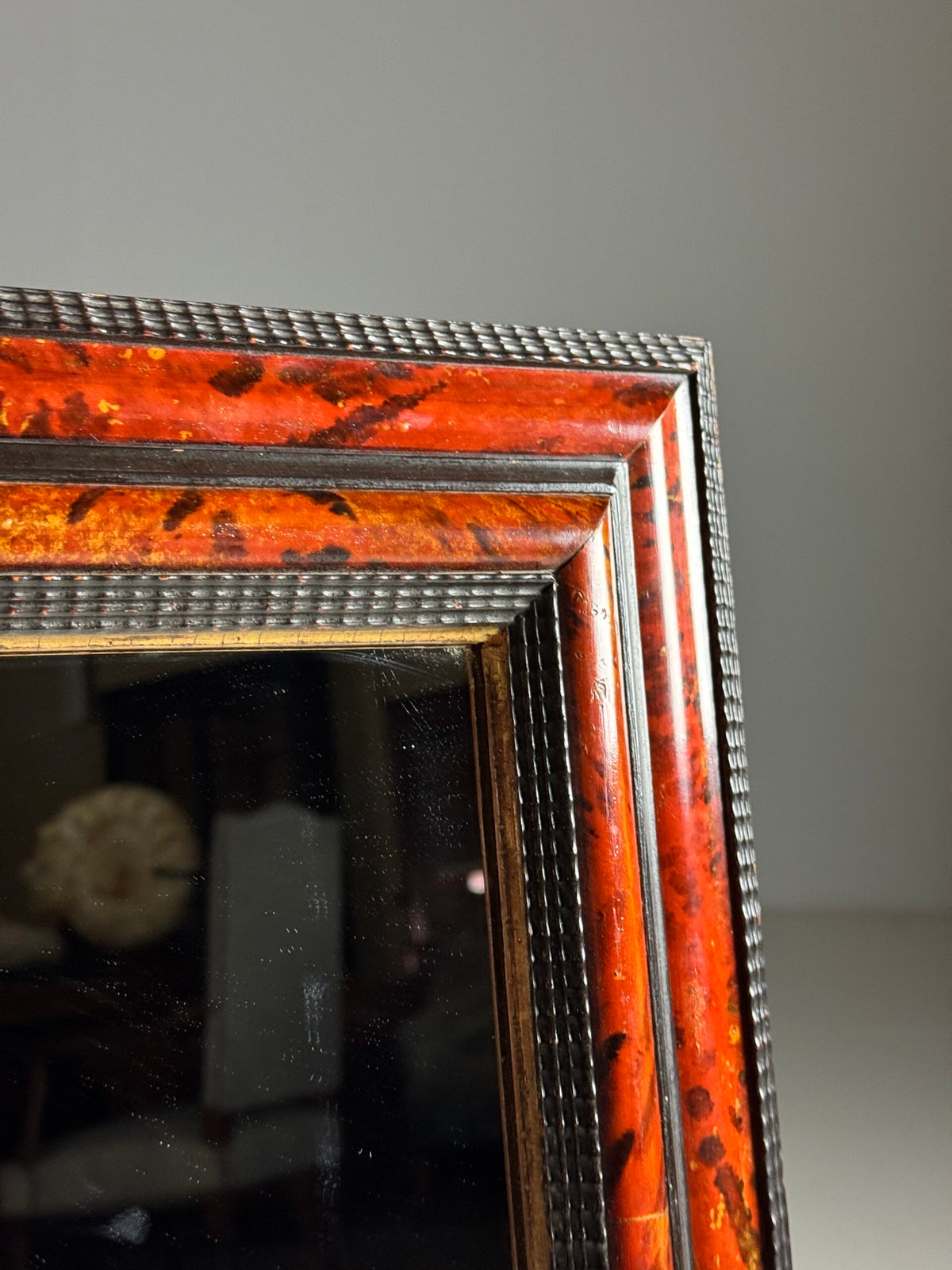 Tortoiseshell Ripple Frame Mirror, Dutch or Flemish, Mid 20th Century, photo 12