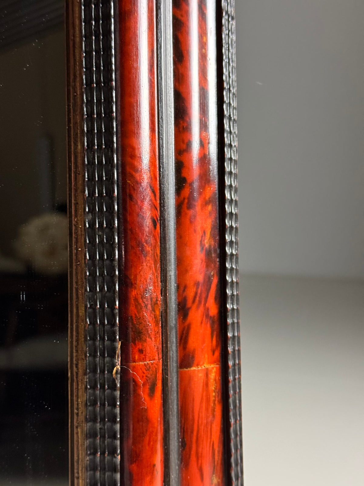 Tortoiseshell Ripple Frame Mirror, Dutch or Flemish, Mid 20th Century, photo 10