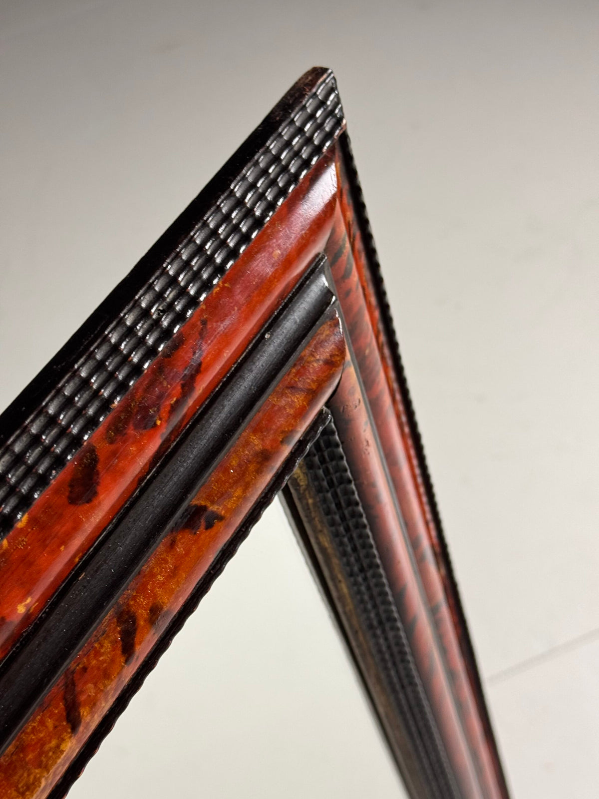 Tortoiseshell Ripple Frame Mirror, Dutch or Flemish, Mid 20th Century, photo 4
